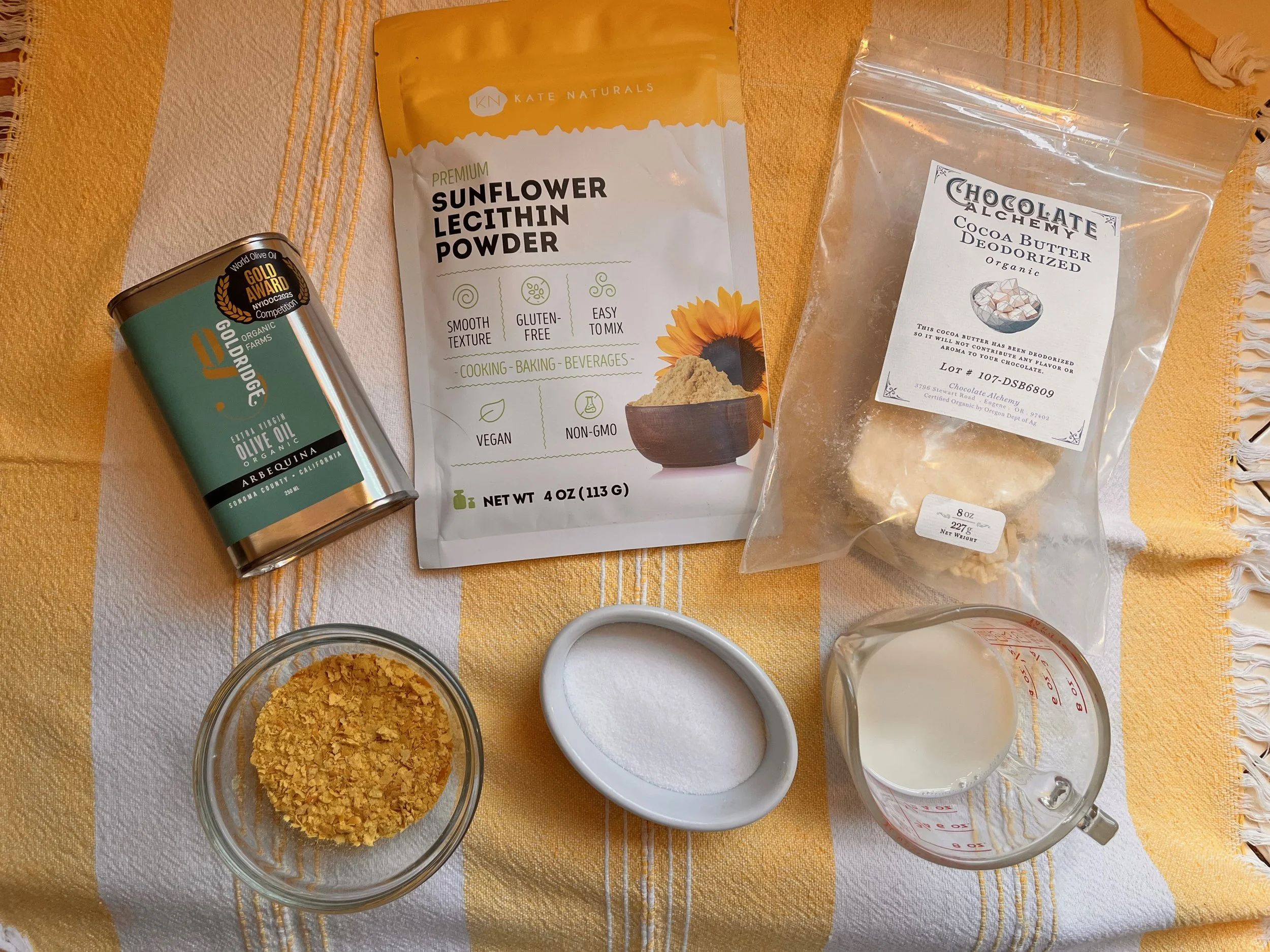 Ingredients needed for Olive Oil Butter
