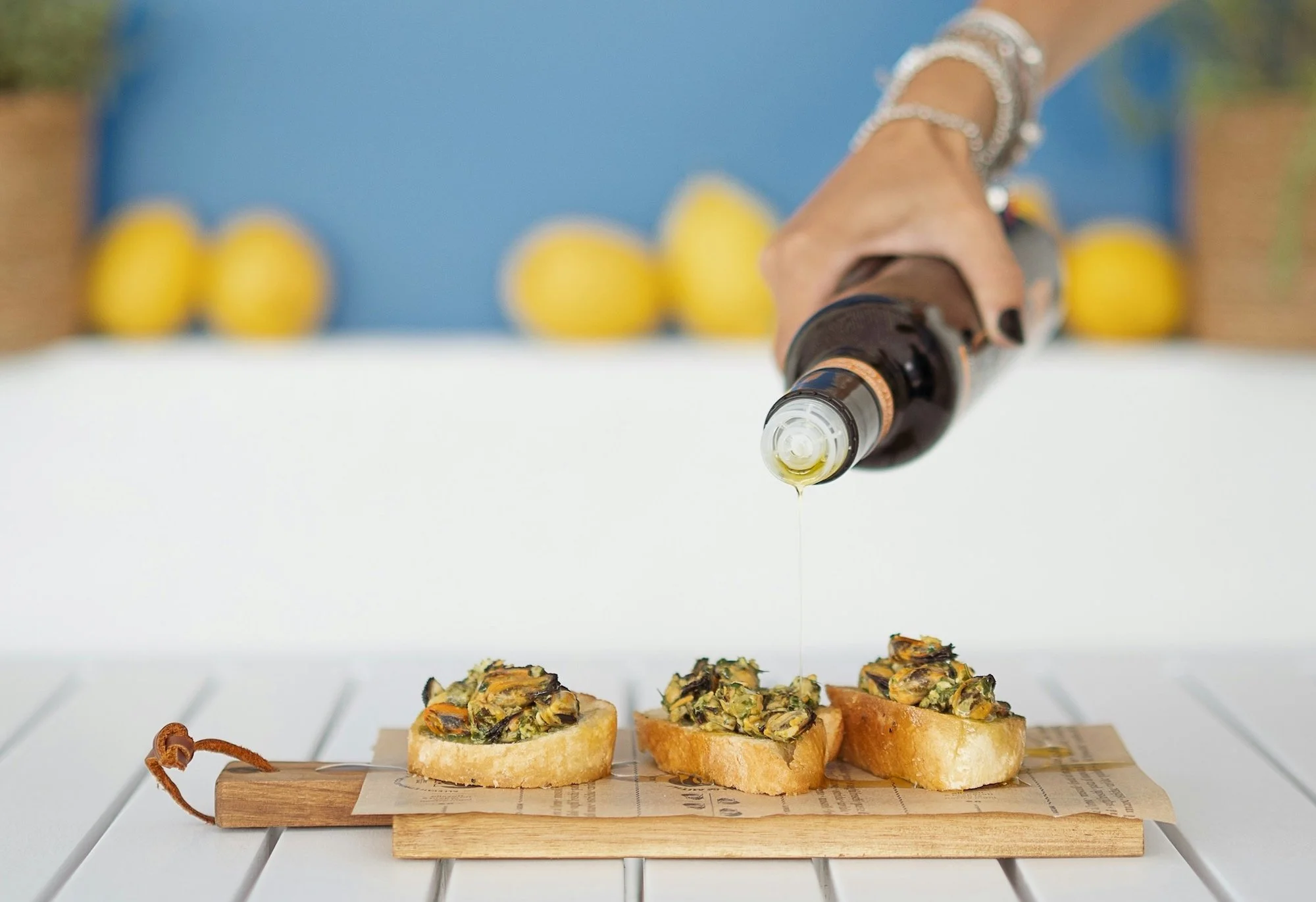 Bruschetta with olive oil