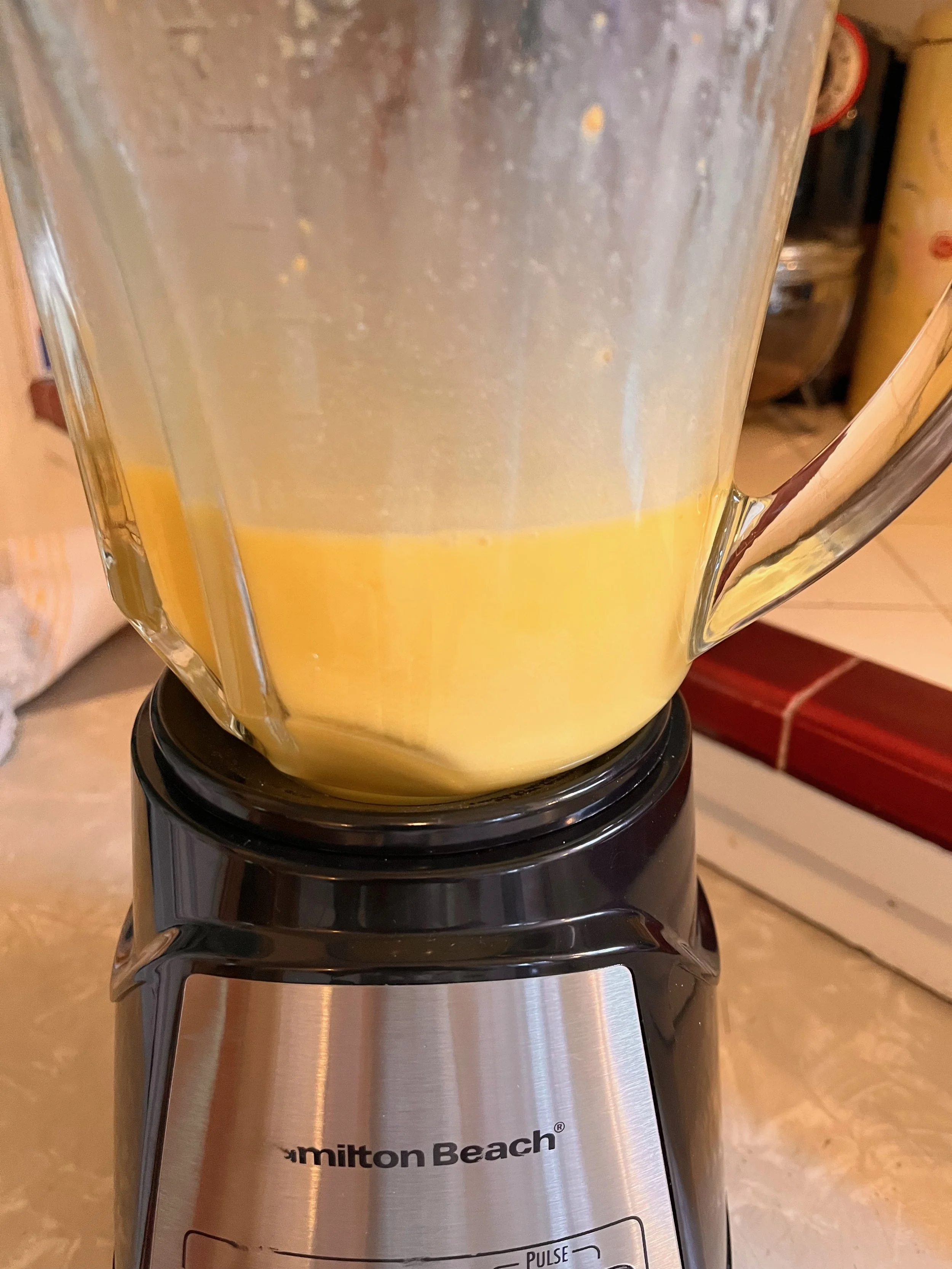 Emulsified liquid ingredients after being blended