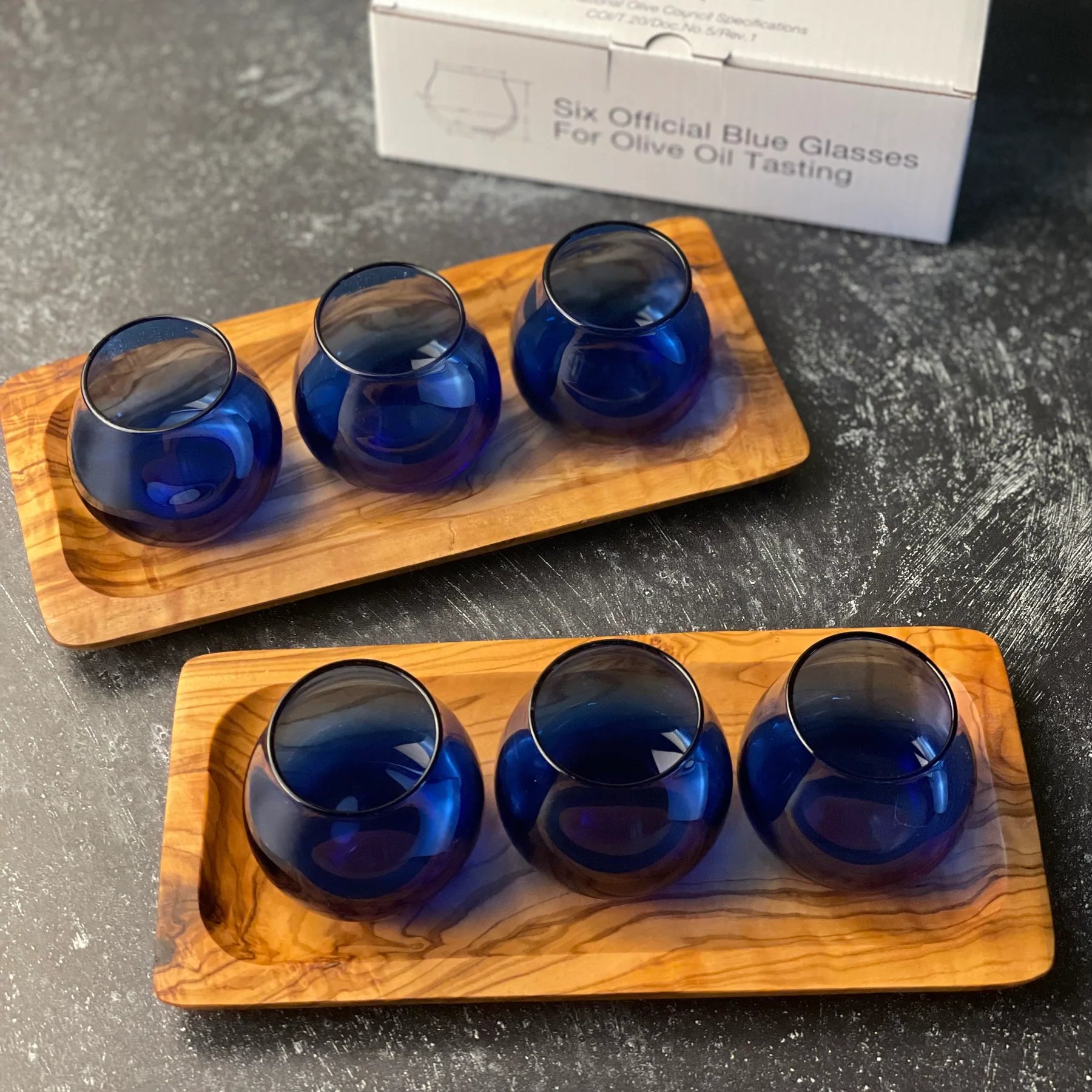 Olive oil tasting glasses