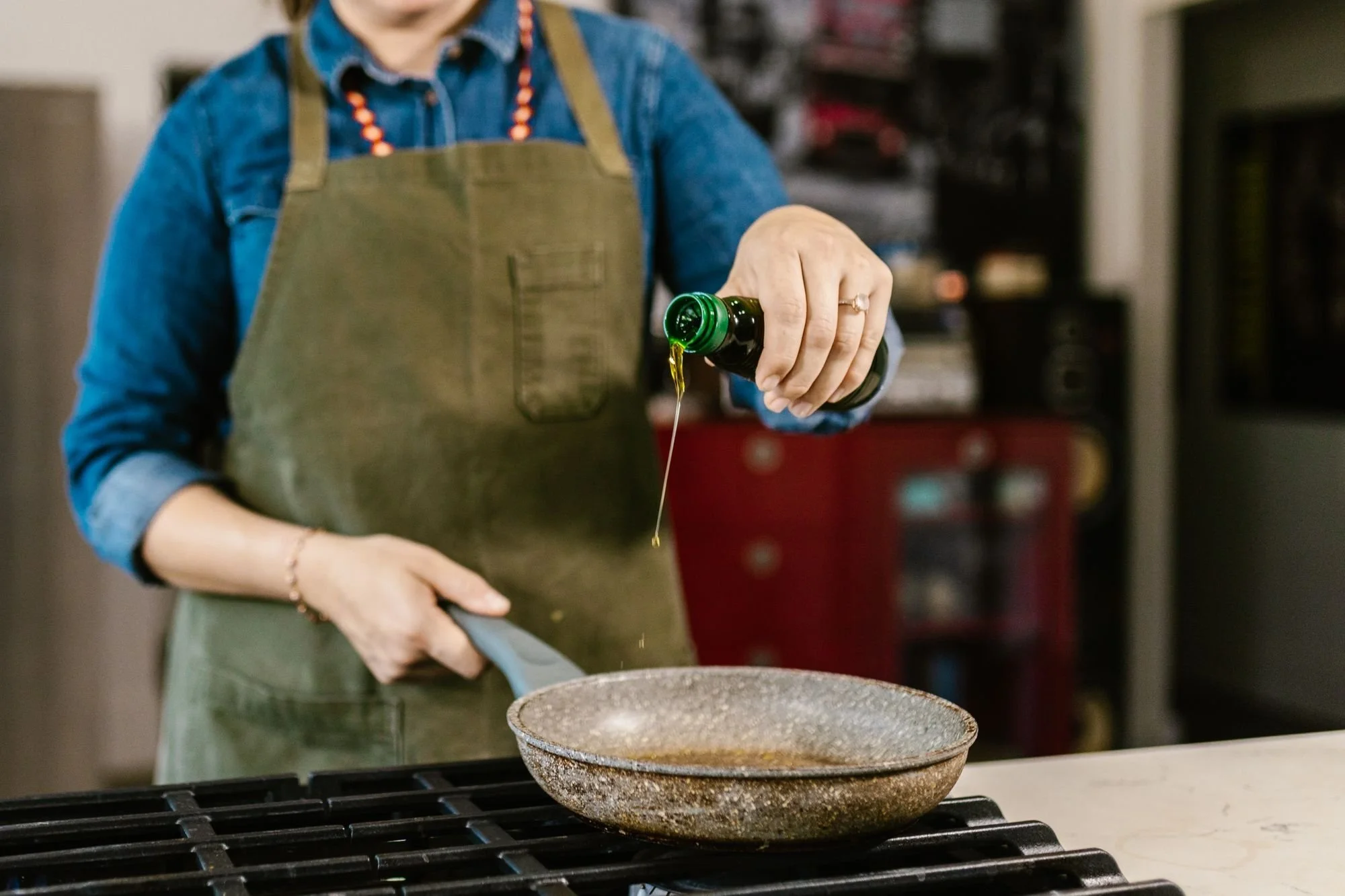 Cooking with olive oil