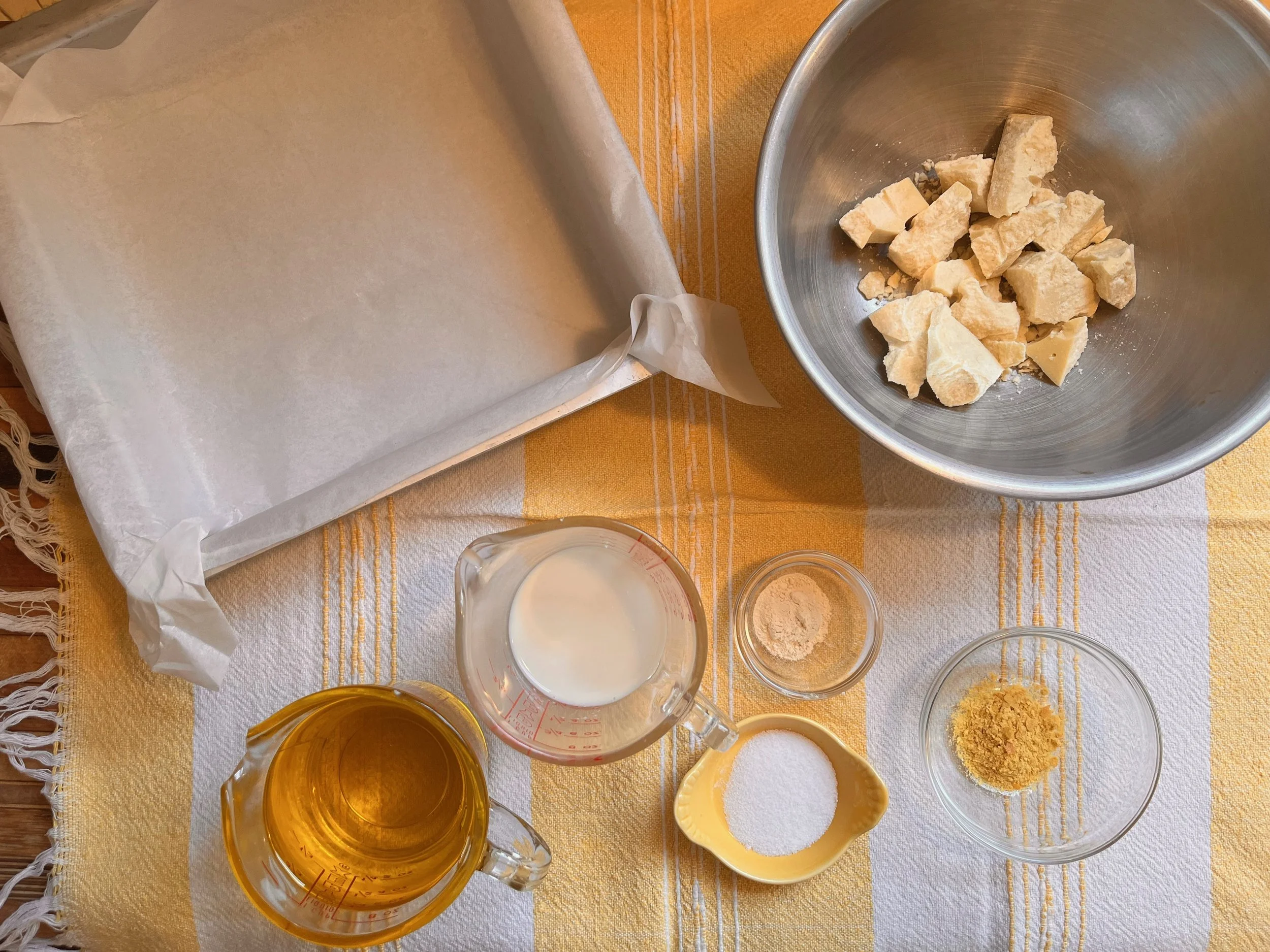 Pre-measured ingredients for the Olive Oil Butter