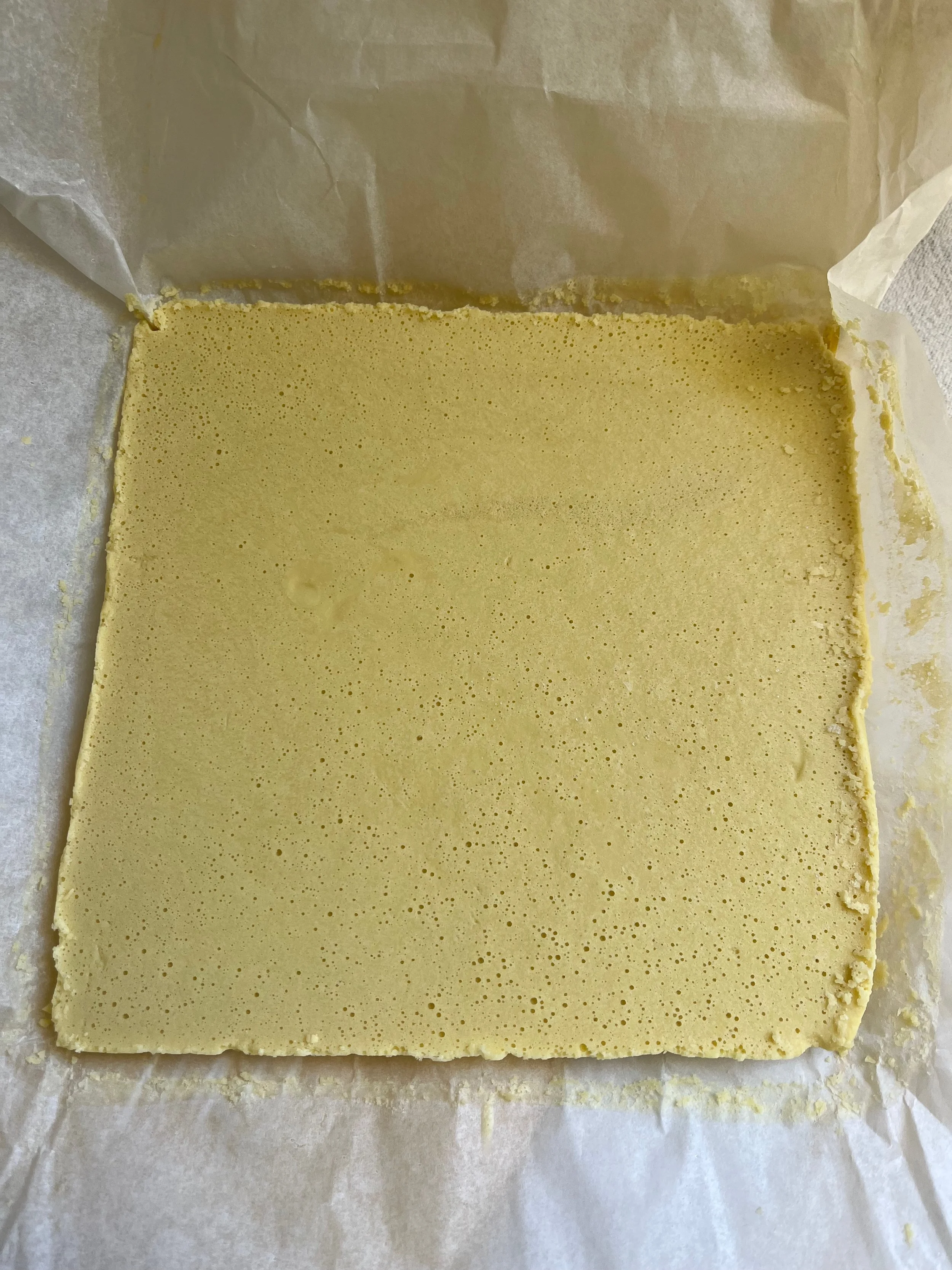 The Olive Oil Butter block after being chilled