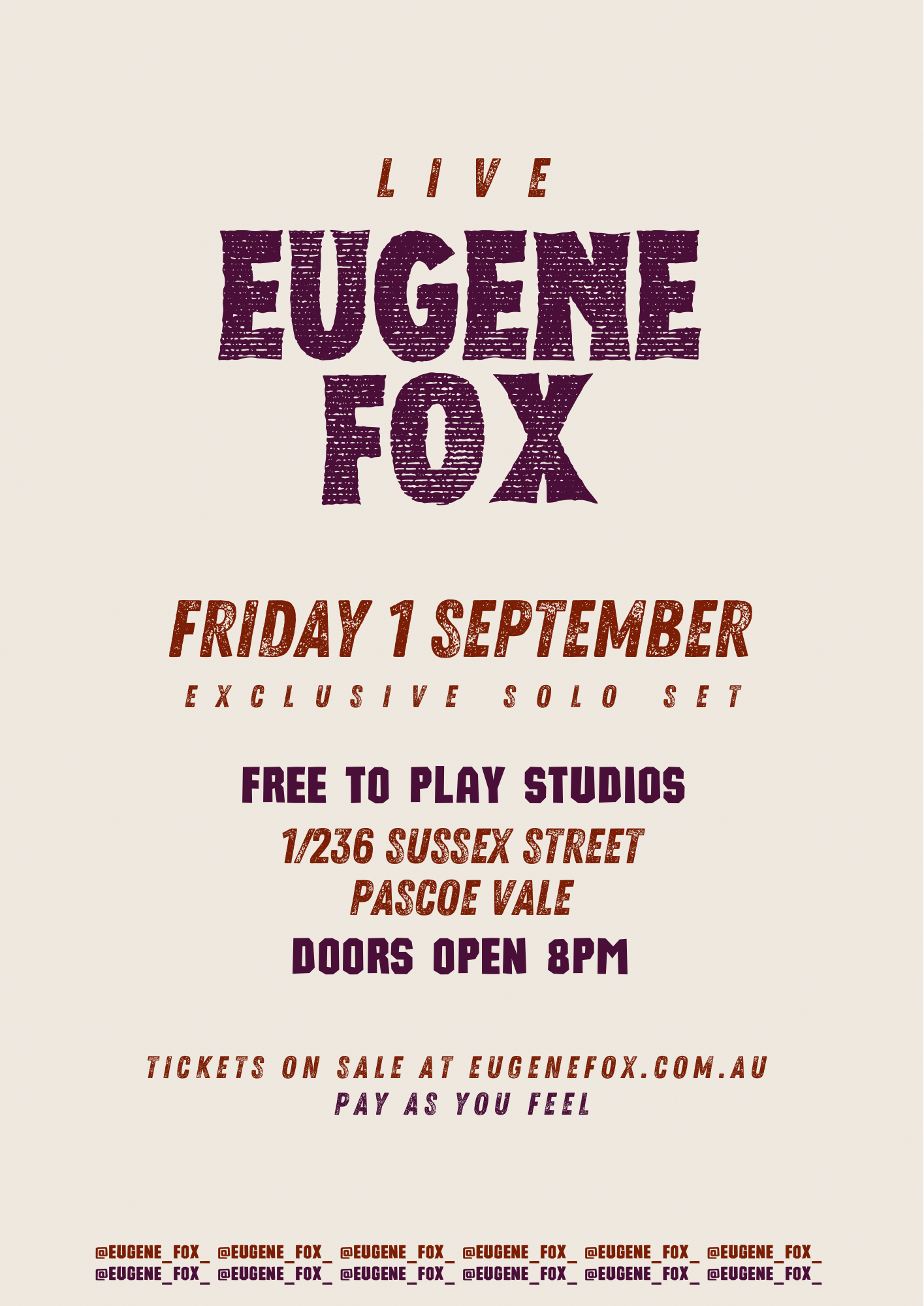 EUGENE FOX LIVE SHOW