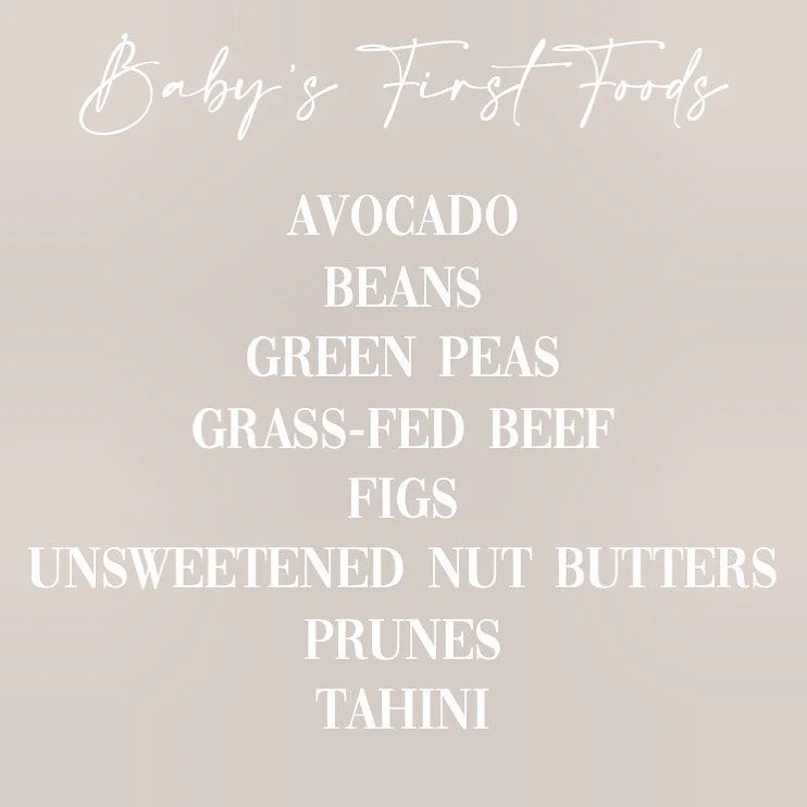 Thinking about first foods for your baby? 

Here are some iron-rich ones that you can puree and introduce towards the beginning of starting solids (once you get the okay from your pediatrician). 

Why iron-rich foods? 👇🏻

From birth to 6 months, yo