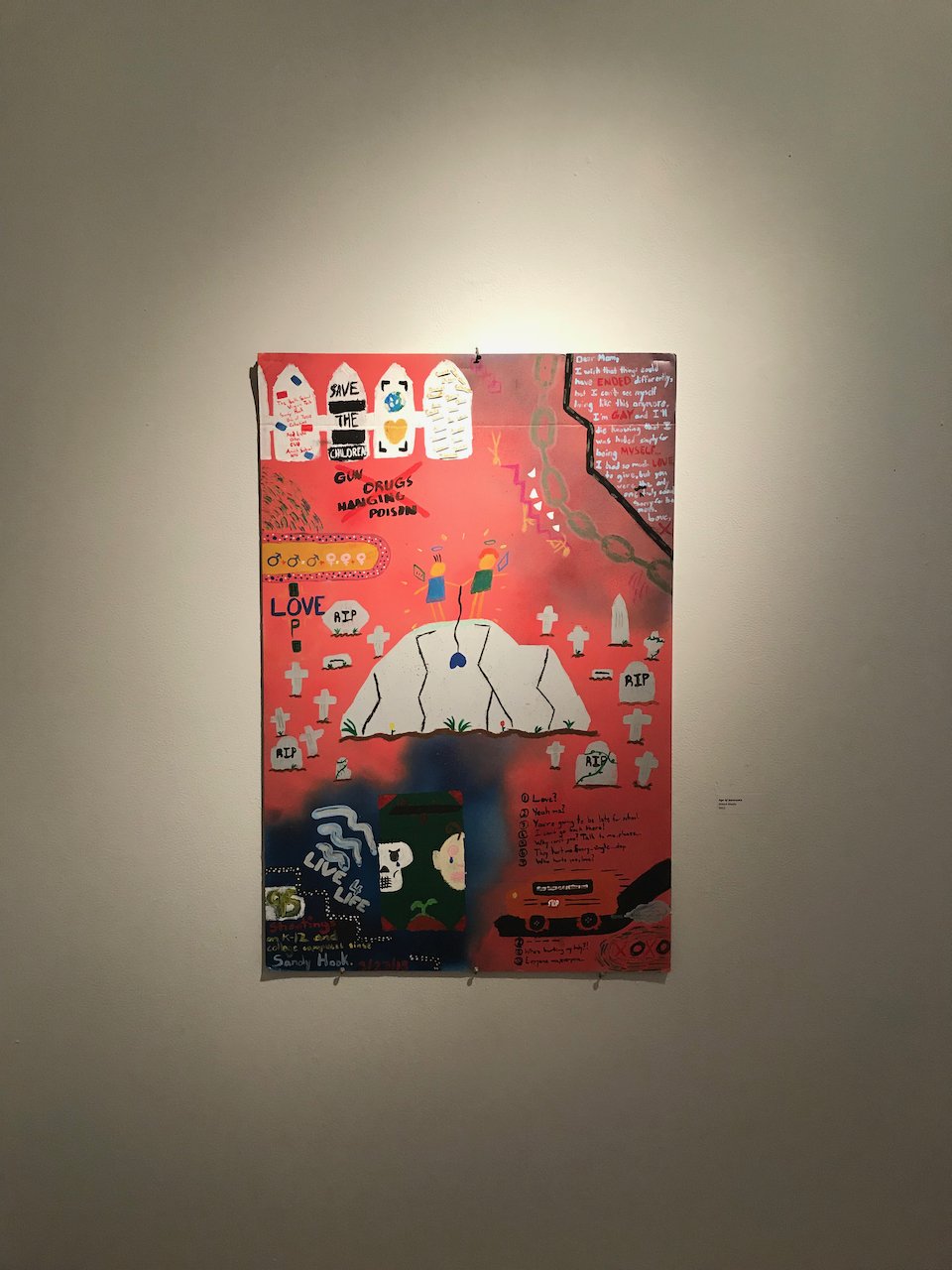 Age of Innocence (2015) - spray paint, acrylic, and oil pastel on foam board