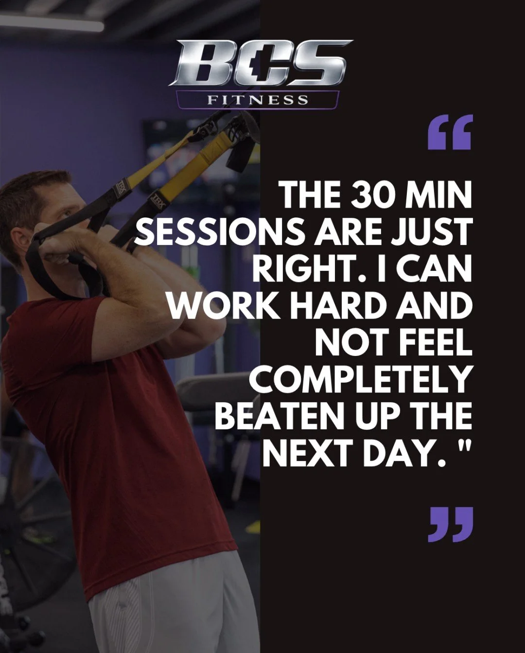 Finding the right workout is not about doing the most. It is about doing what works.

One of the things our clients appreciate most is the structure of our 30 minute sessions. They are designed to be focused, efficient, and challenging without leavin
