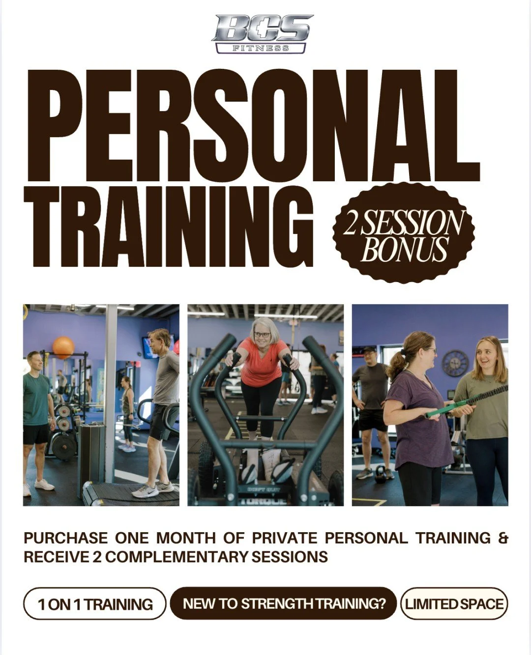 New to Strength Training? 

Most people don&rsquo;t need more workouts. They need the right plan.
1 on 1 training for men &amp; women new to strength training is ideal if you want...

1. Coaching built around your joints and limitations
2. Strength w