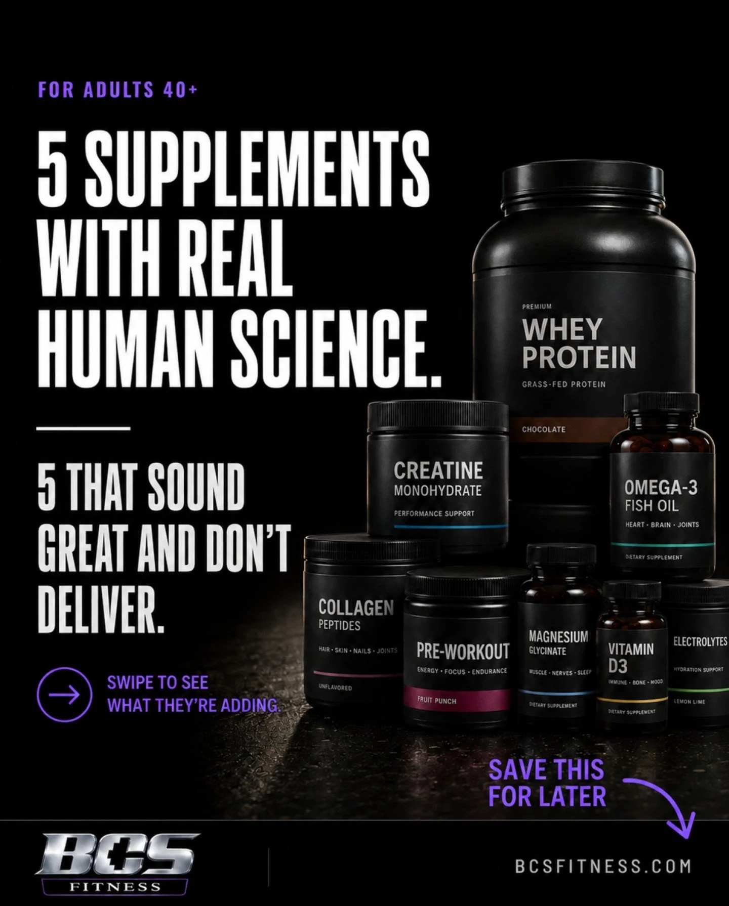 The supplement industry made $50 billion last year.
 
Most of it on stuff that doesn't have human science behind it.
 
Here's the honest breakdown for adults 40+...what the research
actually supports, and what's just expensive marketing...
 
✅ Real s