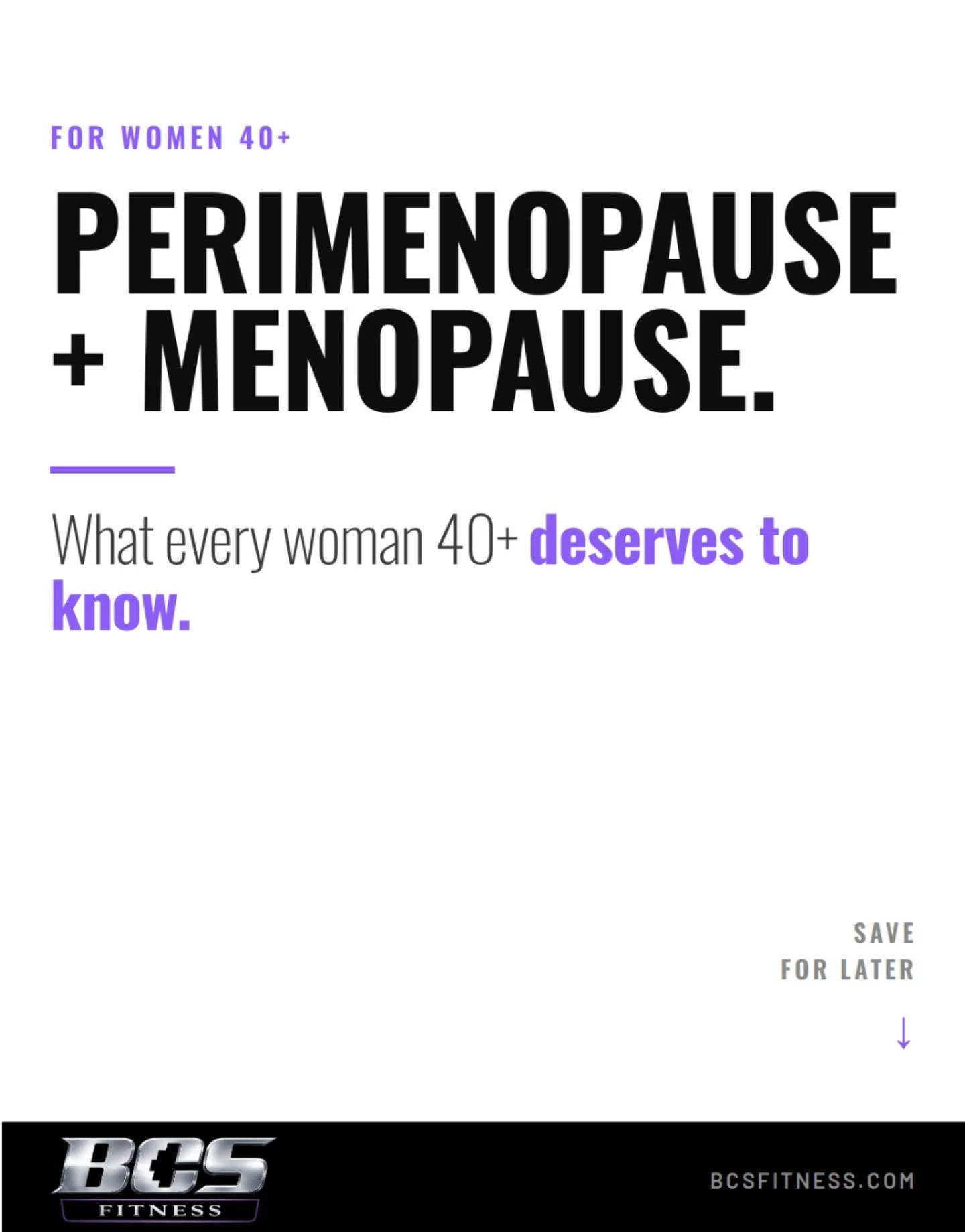 For every woman 40+ navigating perimenopause or menopause...this is for you. 💜
 
We pulled the science from NIH, Mayo Clinic, Cleveland Clinic, and the American College of Sports Medicine, and put it in 10 slides. No fluff. No shame. No magic supple