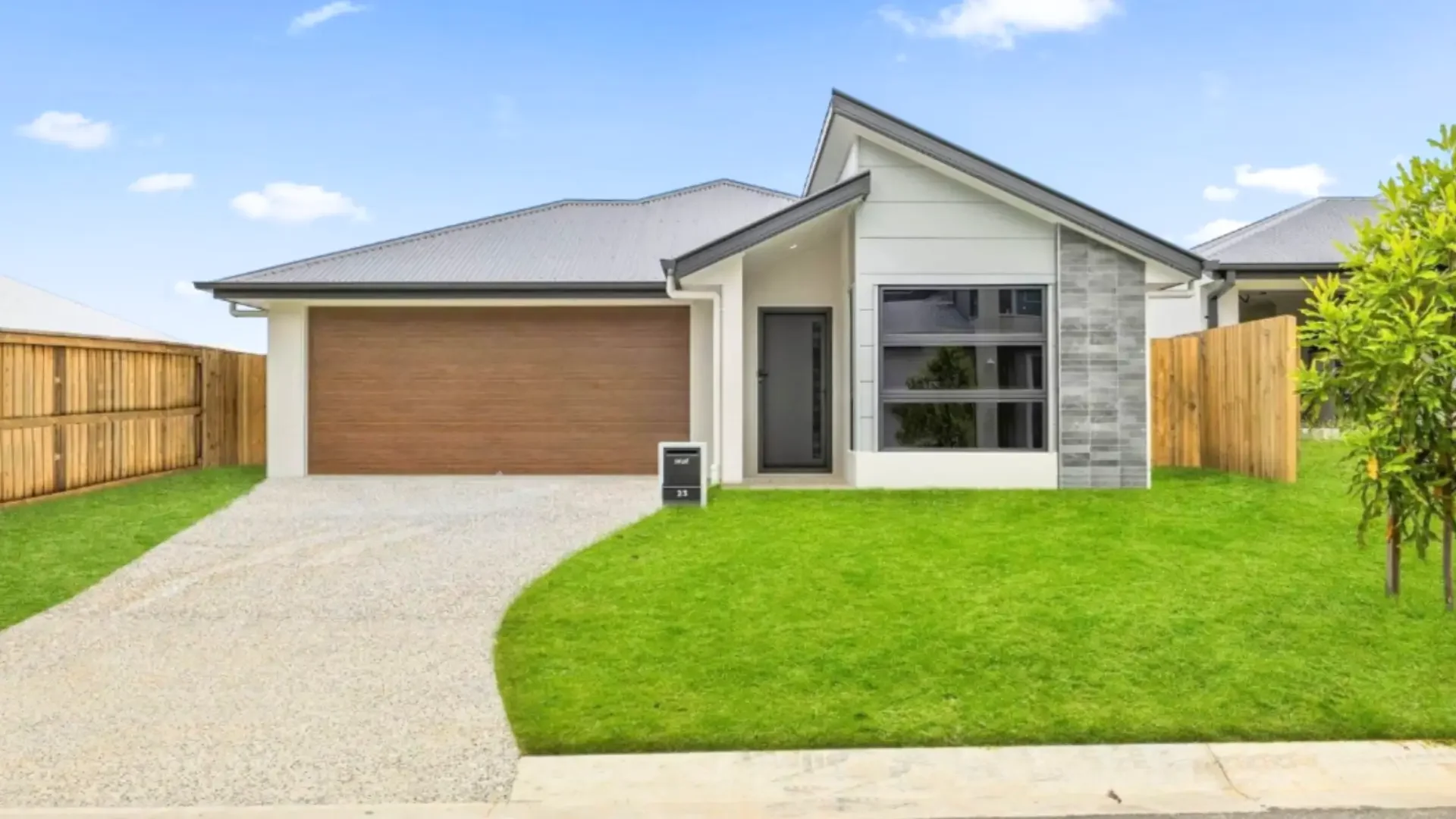 Contemporary disability accommodation with step-free entry and garage