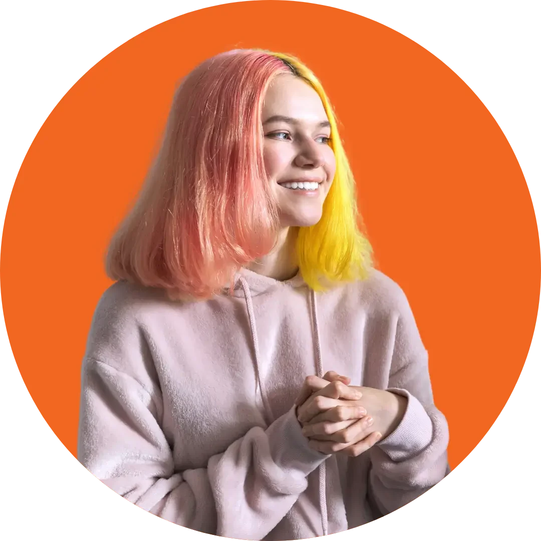 Smiling young person representing personalised in-home support services