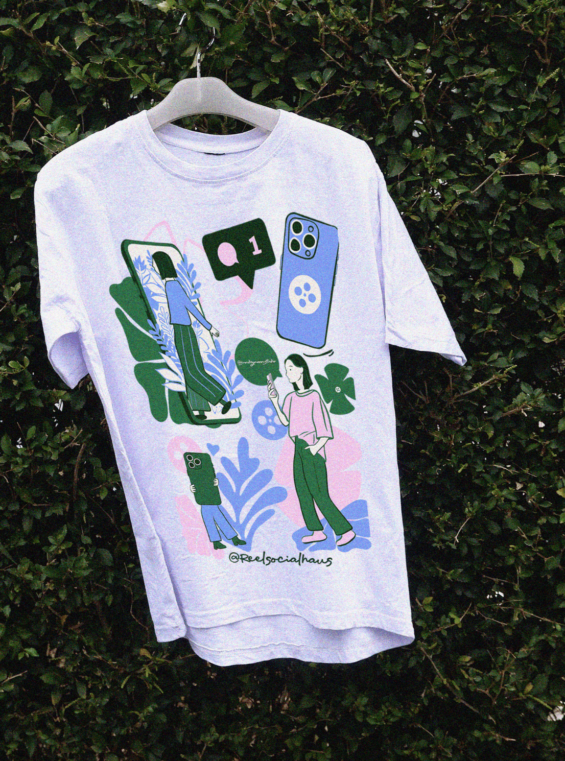 Custom brand illustration design for merch design for Reel Social Haus