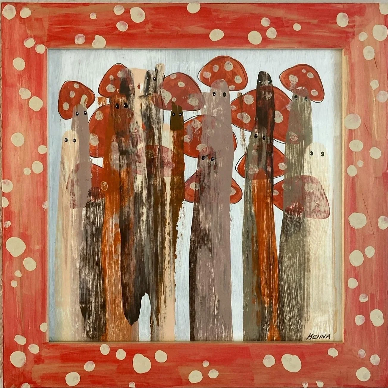 Mushroom Smeared Paint