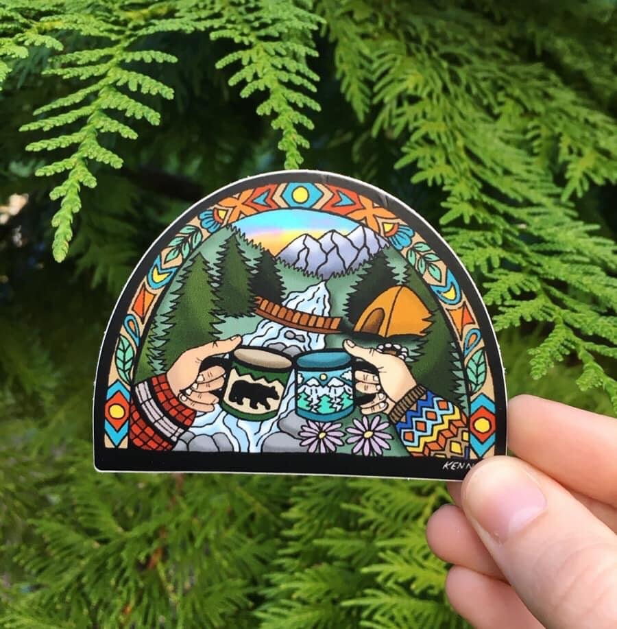 Camping Vinyl Sticker