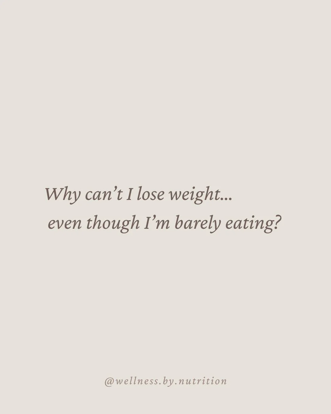 If you&rsquo;ve ever thought, &ldquo;I&rsquo;m barely eating&hellip; why isn&rsquo;t this working?&rdquo; you&rsquo;re not alone and it&rsquo;s not because you&rsquo;re doing something wrong.

Under eating puts your body under stress. Hormones shift,
