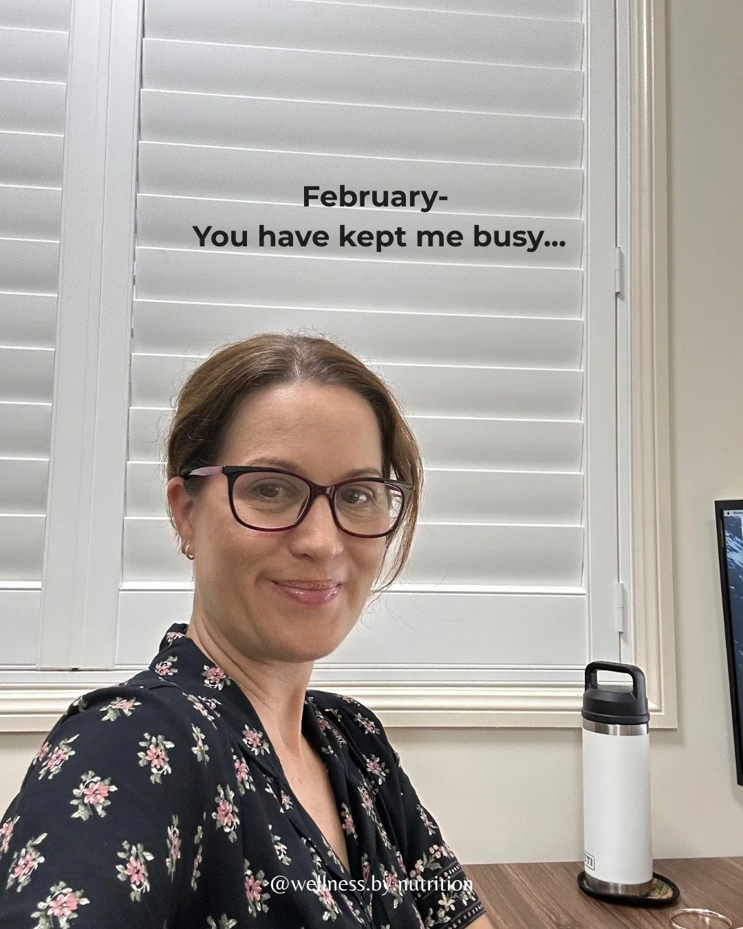 What's been happening in February for me.. 
- Clients sharing their success in their program (energy back, weight loss, glowing skin, great digestion..)
- Onboarding some new clients (so excited to begin working with them)
_ Reorganised my office. (k
