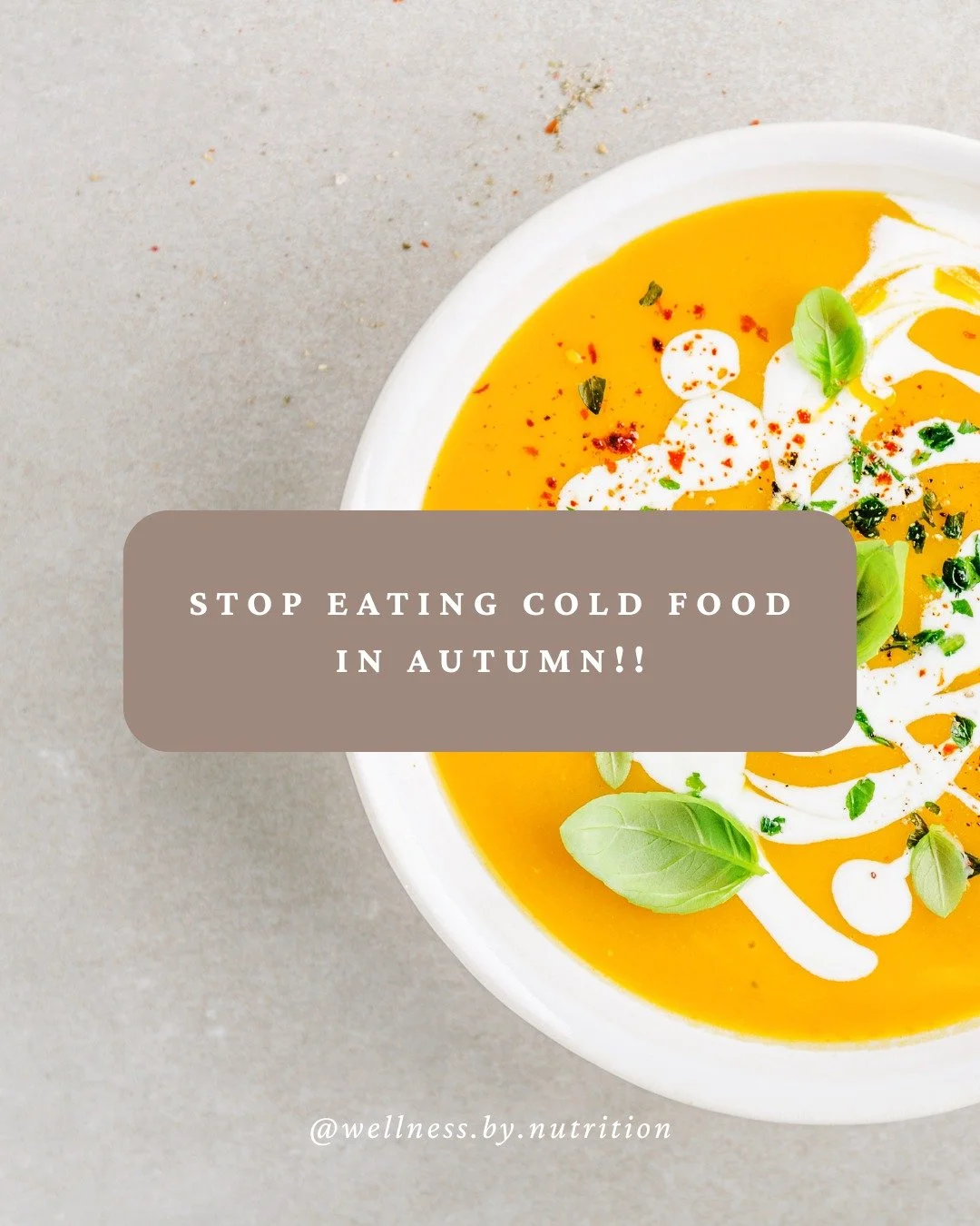 Cold smoothies, salads, and iced coffees might feel &ldquo;healthy&rdquo;&hellip; but in autumn, they can actually work against your body&rsquo;s natural rhythm.

When the weather cools, your digestion naturally slows down to conserve energy. Floodin