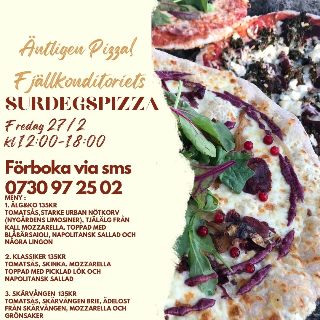 Nu &auml;r det dags 👏👏👏 Supergoda (och lokala) toppingar p&aring; surdegspizzor denna fredag. Ring och best&auml;ll 🥳 0730972502