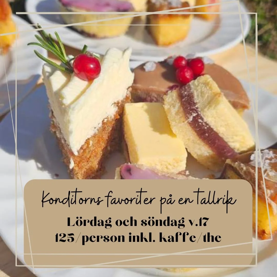 Tanya och Anna har bakat mycket gott som denna helg samlas p&aring; en och samma tallrik. Serveras hela helgen hos oss p&aring; Fj&auml;llkonditoriet i Myrviken. V&auml;lkommen till oss 🌸
