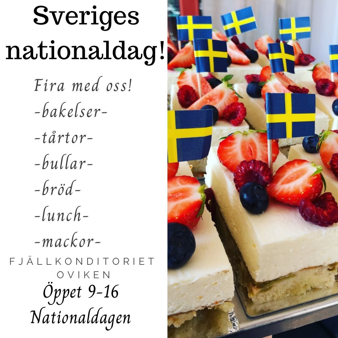 Varmt v&auml;lkomna att fira nationaldagen tillsammans med oss 🇸🇪 &Ouml;ppet 9-16 p&aring; l&ouml;rdag 🌸