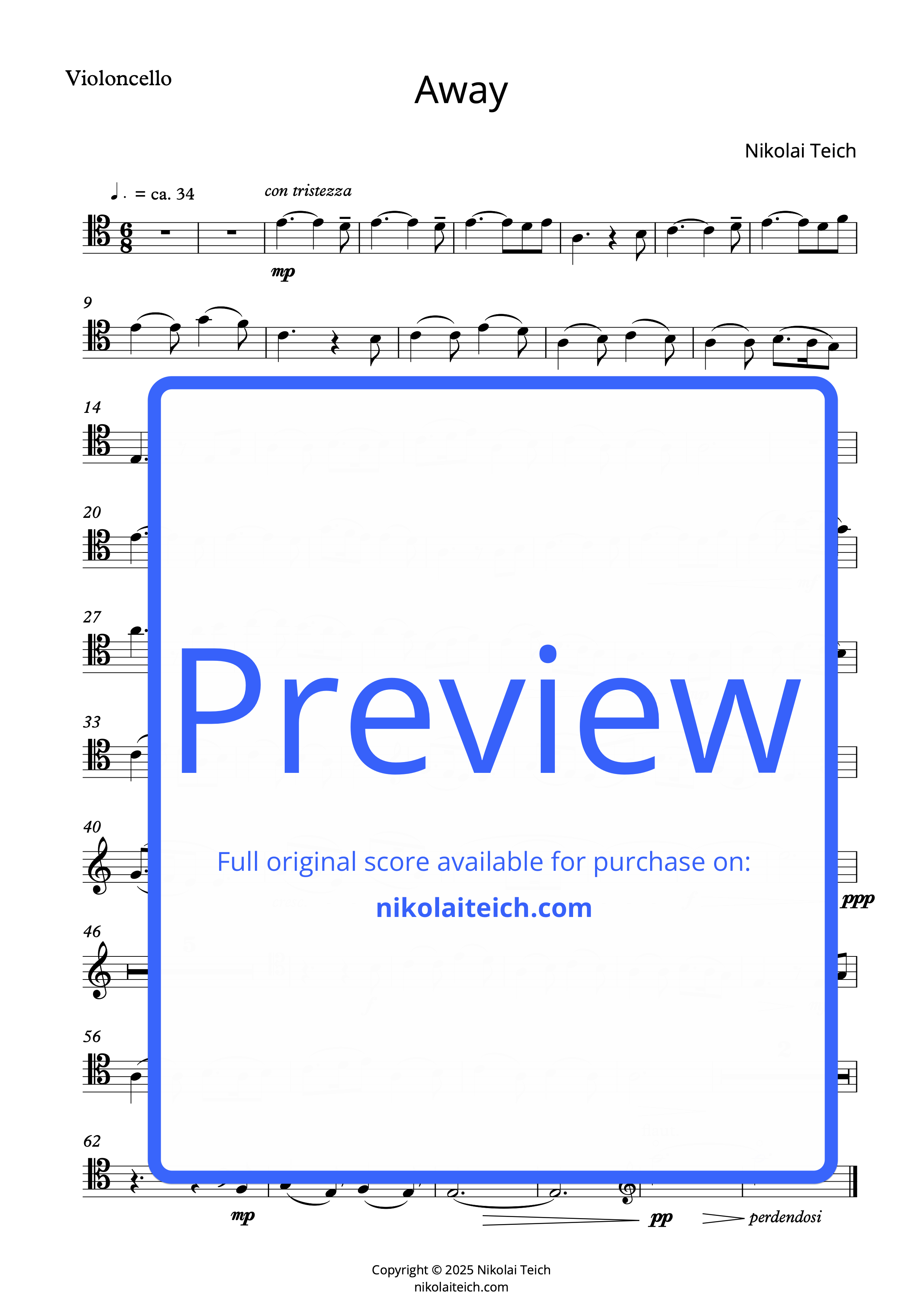 Nikolai Teich - Away (image preview - cello part).png