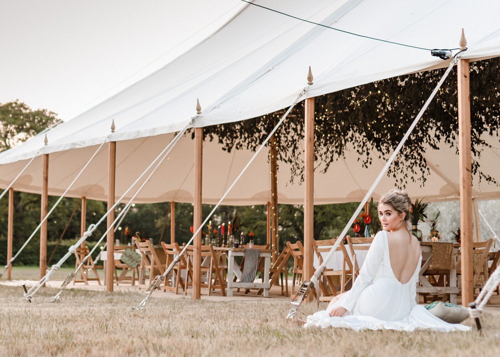 midsummer wedding sailcloth tent marquee