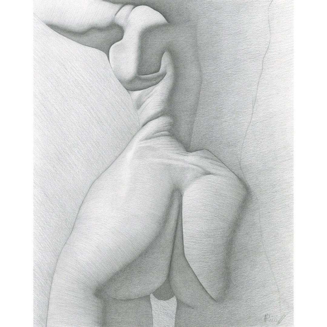 Nathan Ricci Female nude n°19, 31x39cm graphite on paper — Nathan Ricci