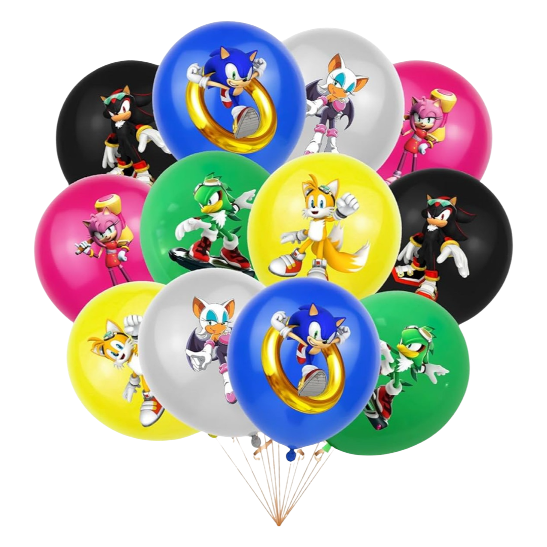 10ct, 12", Sonic balloon bundle