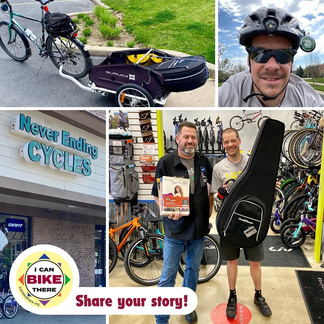 Dave had a gently used guitar that was no longer being used by his daughter. Fortunately, @never_ending_cycles is a drop off location for @bikesandmusicorg. The mission of Bikes &amp; Music is to give all children the opportunity to enjoy bicycling a