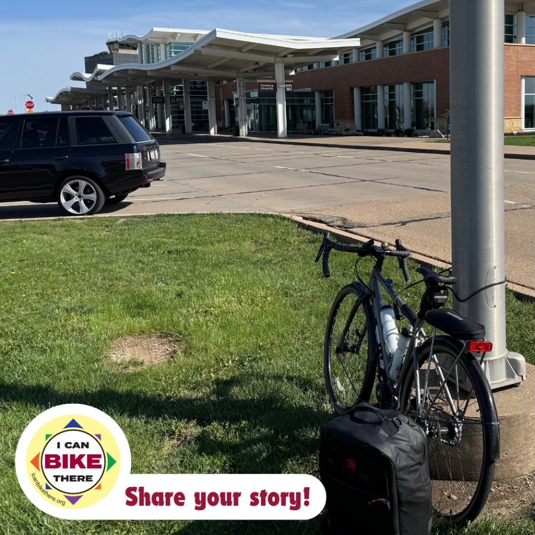 Who wants stickers?! Share your @icanbikethere story by submitting a photo and we&rsquo;ll send you some fun, colorful ICBT stickers 🥹🚴🏻❤️🚴🏾&zwj;♀️

***********

E️van recently pedaled to the @flypia1 for a weekend trip. He rode his belt-driven 