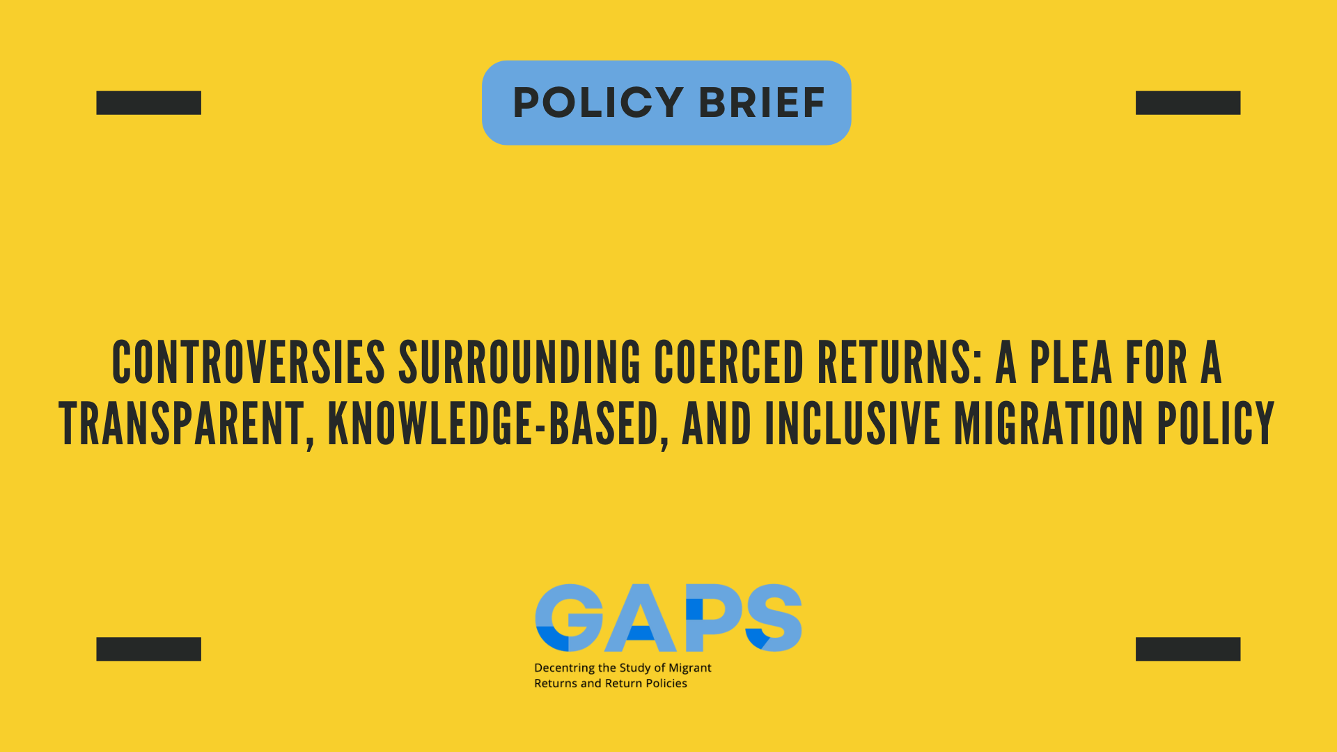 Controversies surrounding coerced returns: A plea for a transparent, knowledge-based, and inclusive migration policy