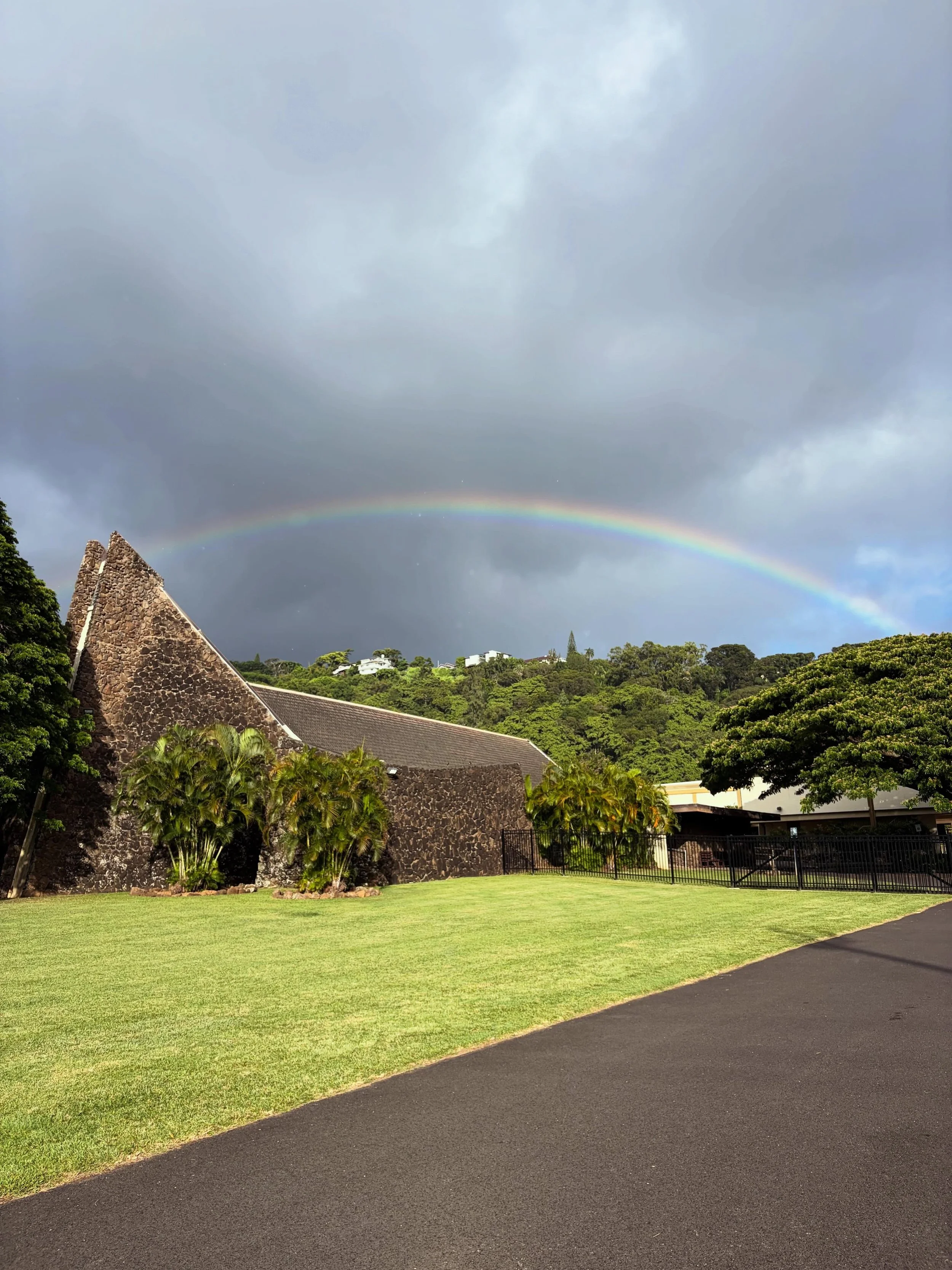 Yesterday as showers rolled in,  rainbow covered the CCH campus. #Promise