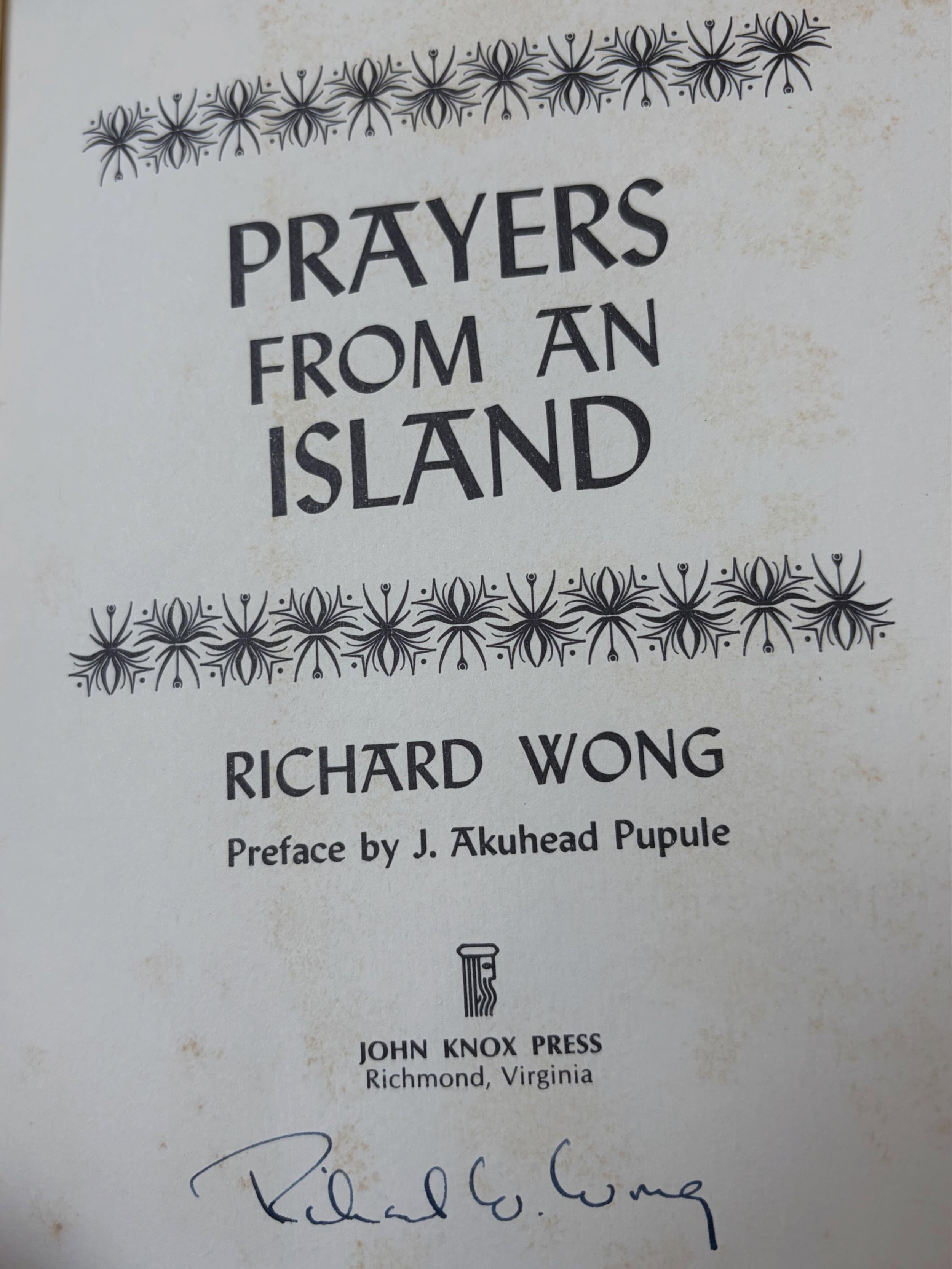 Oh God, when the world palls and things turn brassy and cold, send us again to know the delight in the tang of ginger blossoms, the taste of salt seas, and the sound of waterfalls, for they are the fragrance and taste and music of healing. Amen.