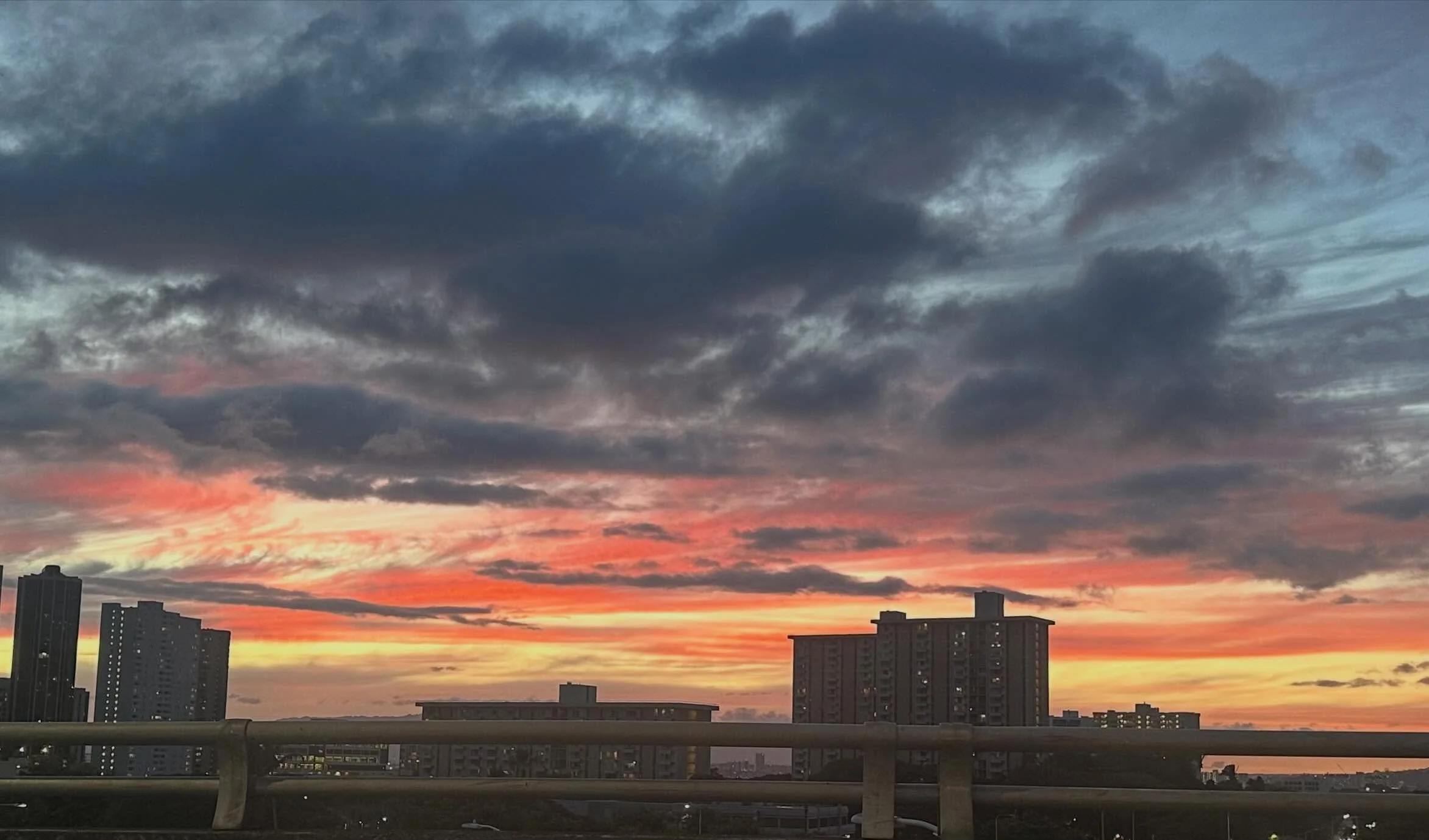 In her final sermon of our 5 week Jonah series, @pastoramybutler quoted a gorgeous essay by @mattmoberg whose words described just how the sky looked in Honolulu Friday night: &ldquo;Certainty has never made me pull over on the side of the road becau