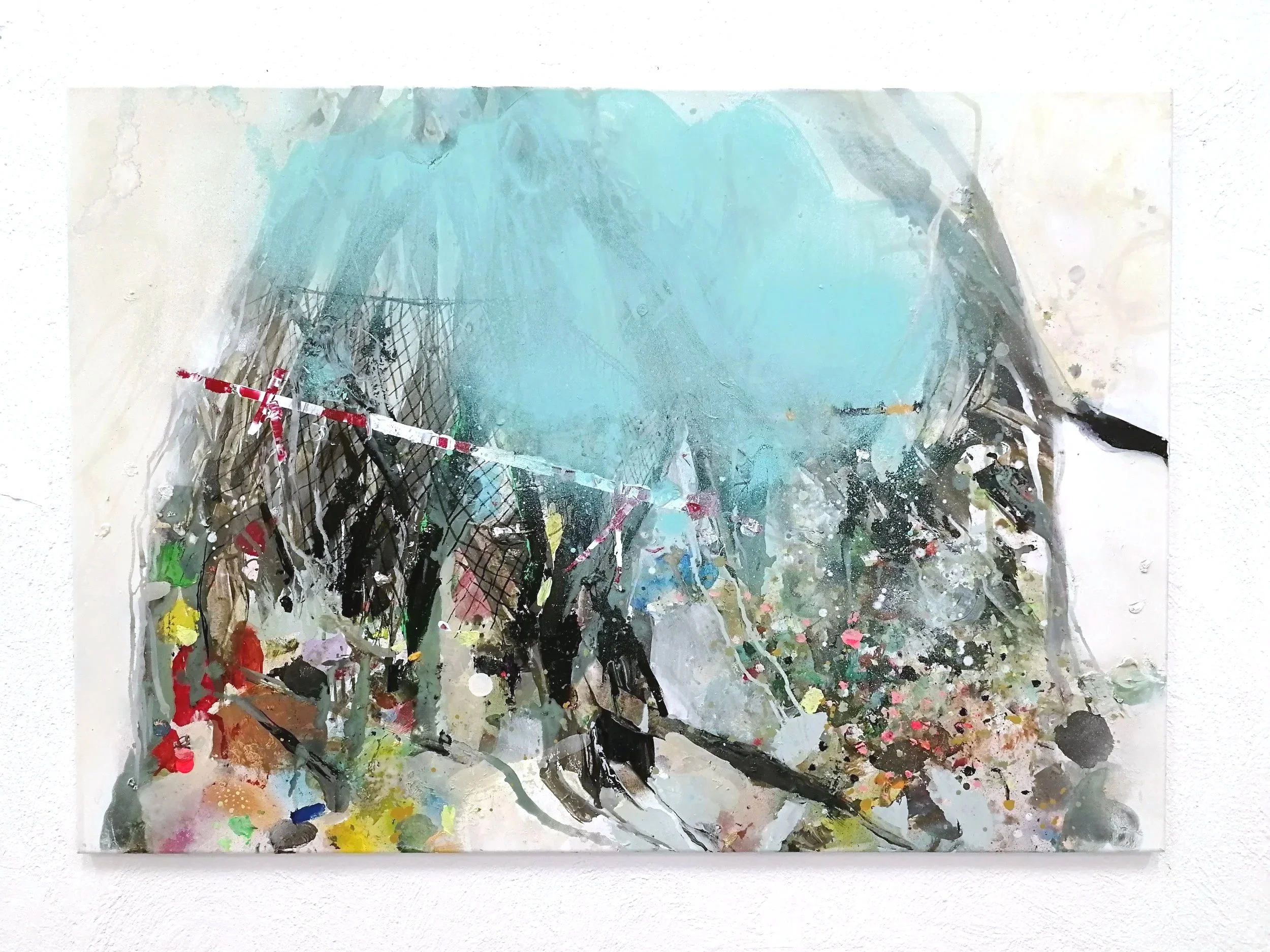 Grenze 2023  Acryl und Öl auf Leinwand - 70 x 90 cm