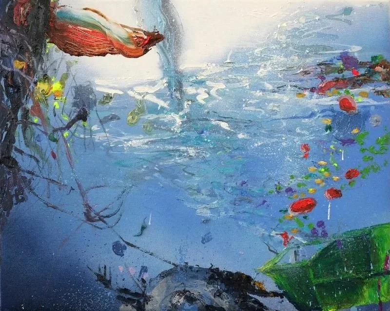 ocean - 2016 - öl auf leinwand - 40 x 50 cm - privatsammlung