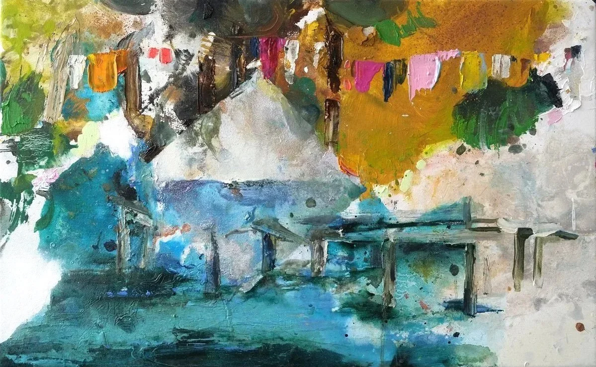 diamant - 2019 - acryl und öl auf leinwand - 40 x 65 cm