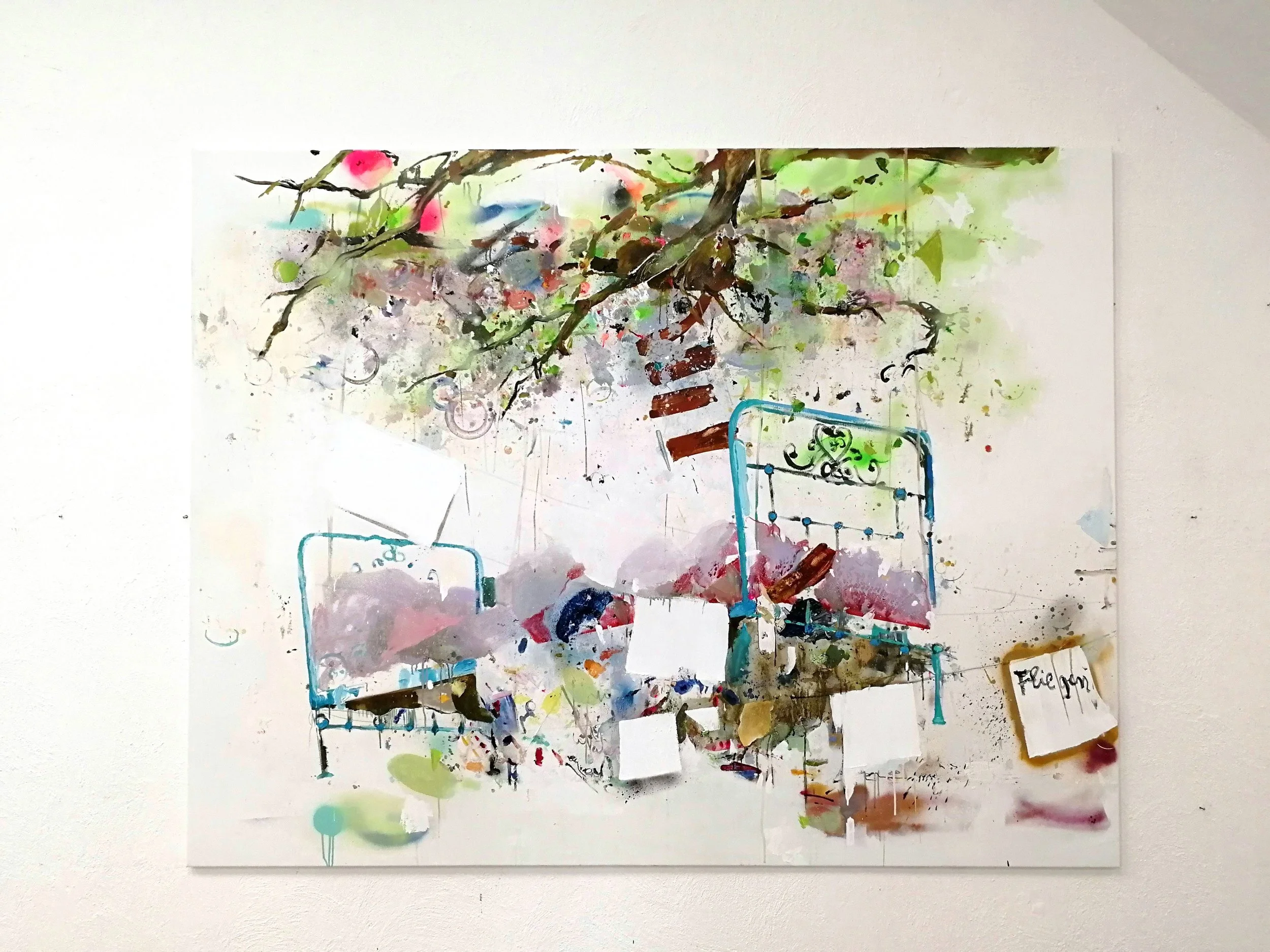 Abundance 2024  
Öl und Acryl auf Leinwand  155 x 200 cm