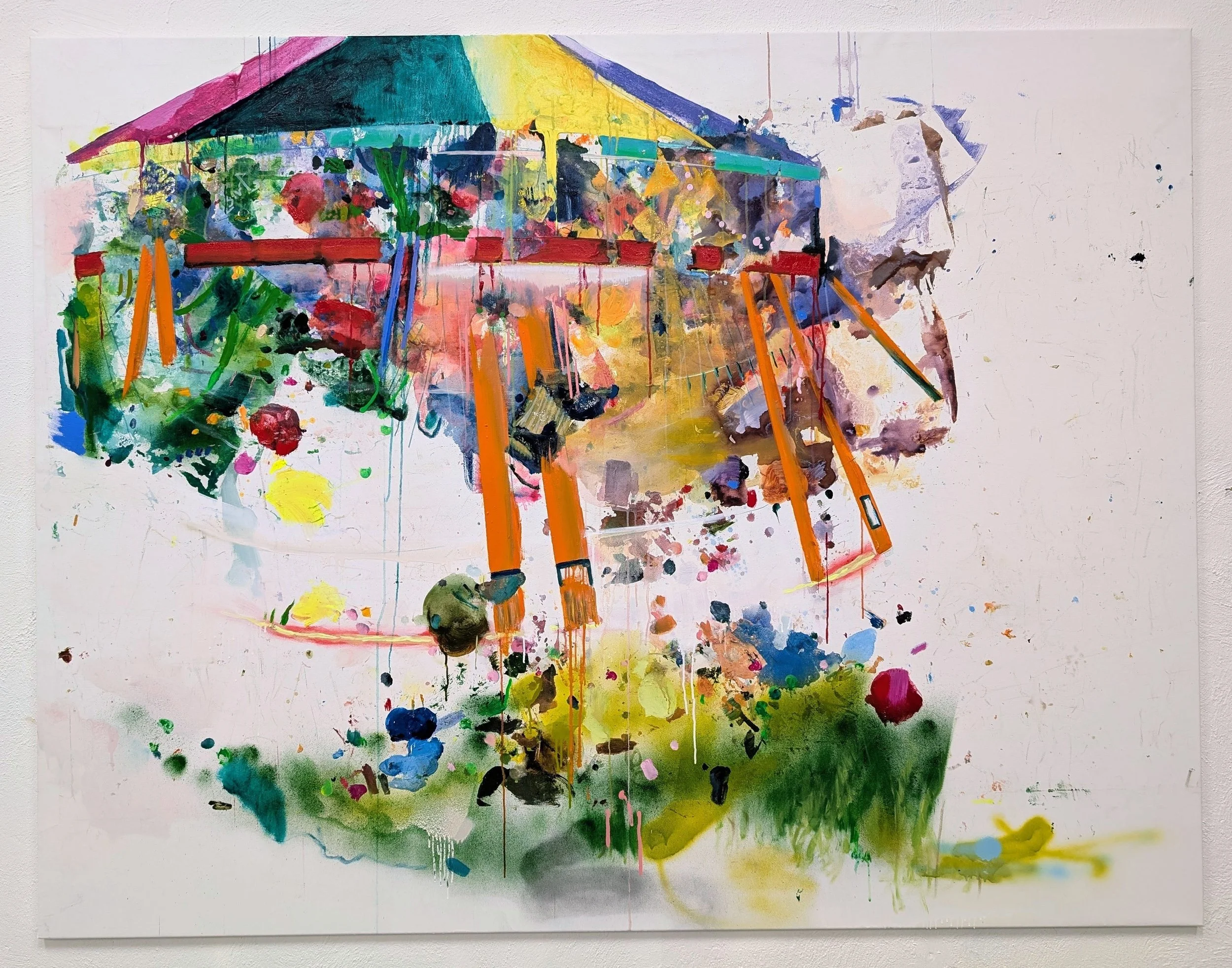 Karussell 2026  Öl und Acryl auf Leinwand  155 x 200 cm
