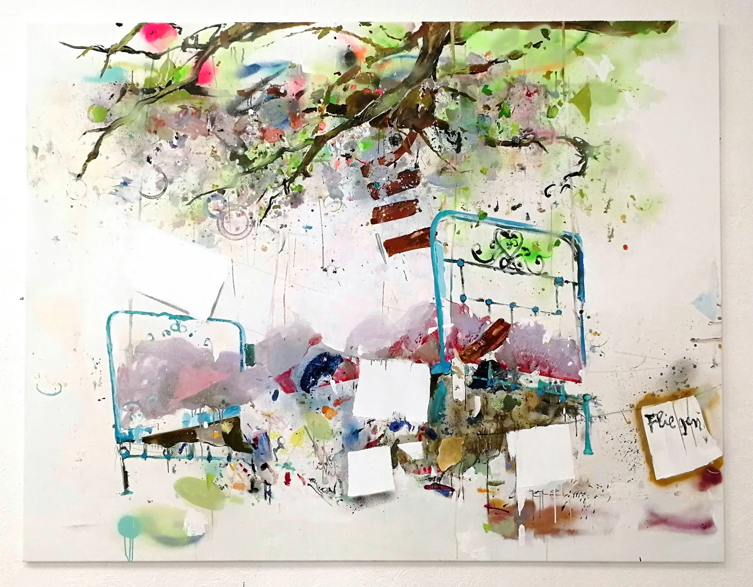 Abundance 2024  
Öl und Acryl auf Leinwand  155 x 200 cm