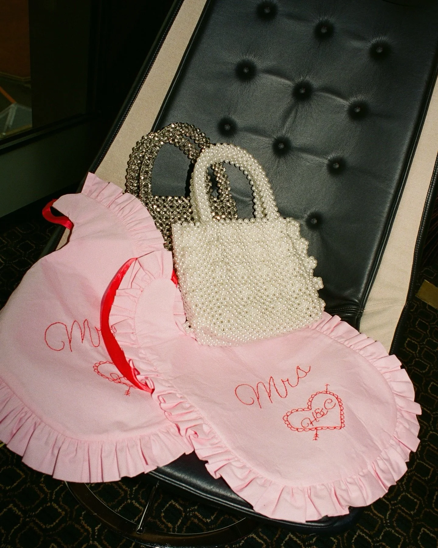 💖 WIVES 💖 DAY 2 

From C&amp;H&rsquo;s second day of celebrations starting at @thestandardlondon getting ready with their friends, followed by a big party at @depotn7weddings ✨ yes they are homemade pink bibs for dinner 🍽️ 💘 

On 35mm and 120 fil