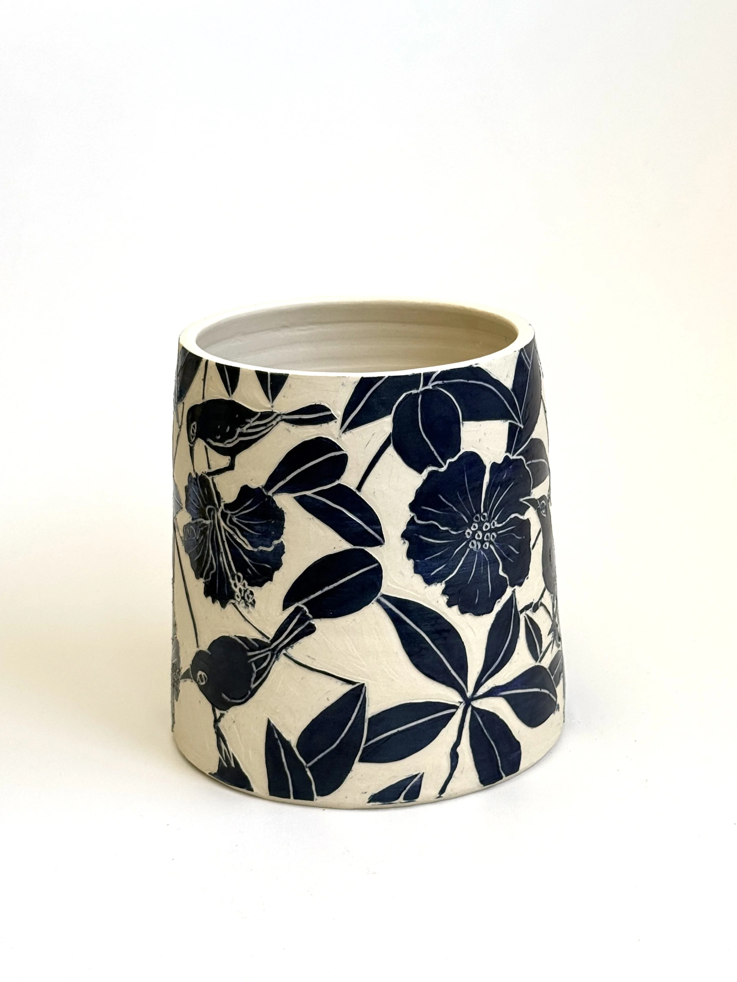 Cobalt Hibiscus Planter