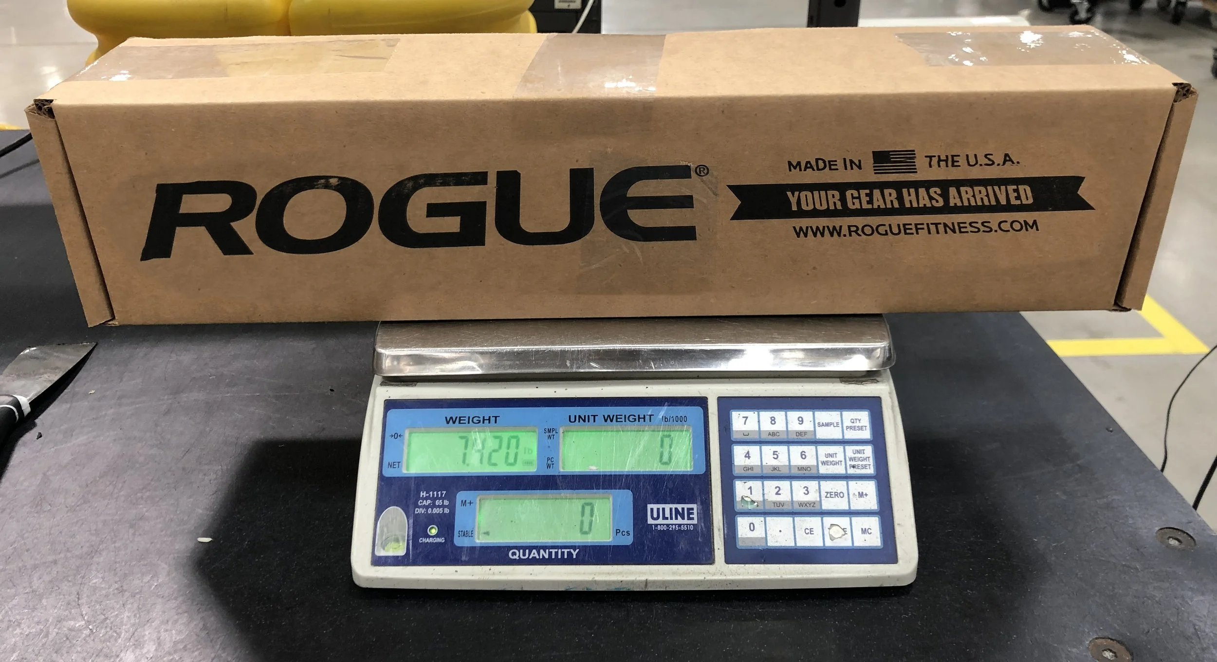 Weighing the final product.