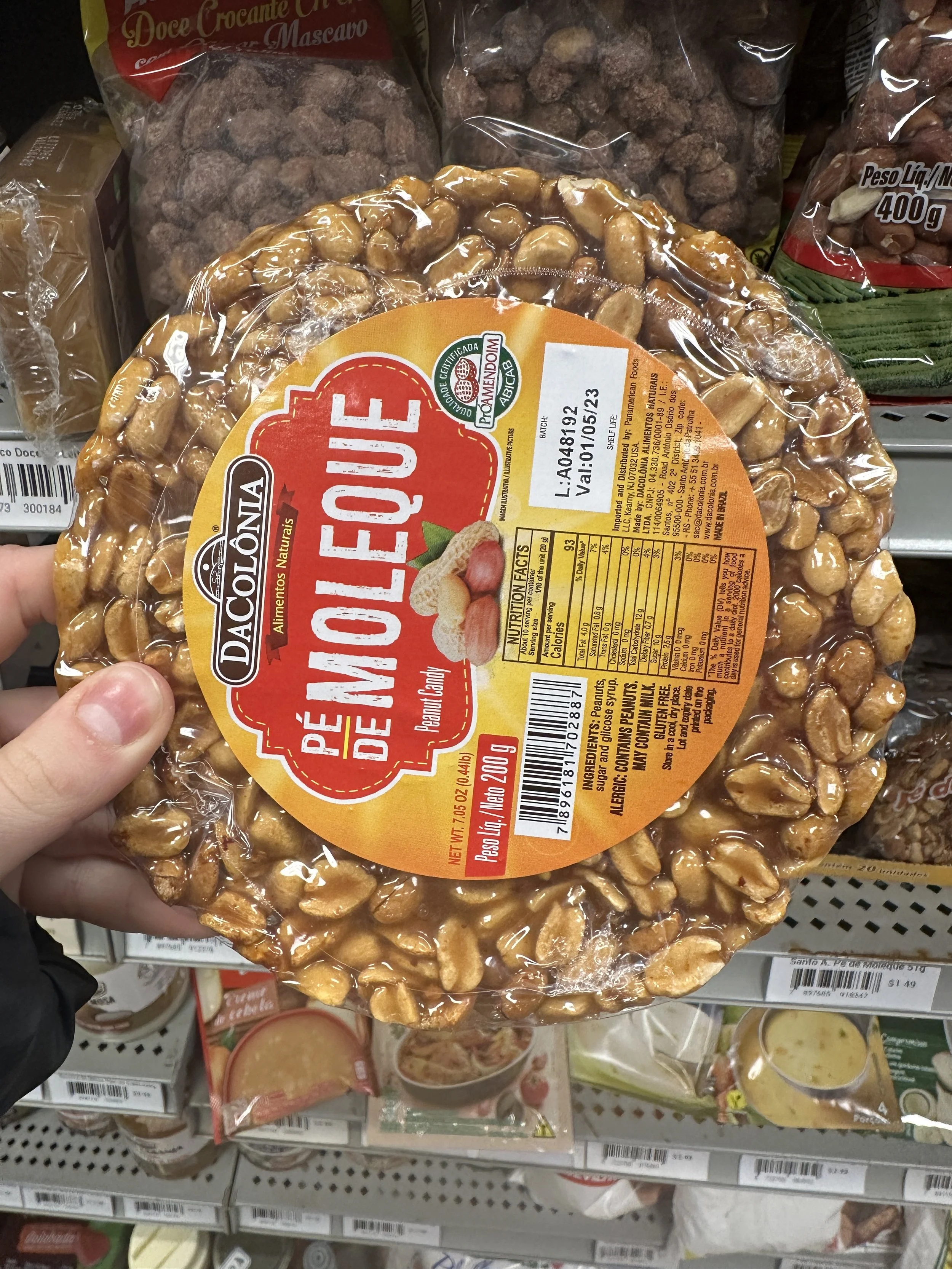 A peanut brittle. It was sweet but it had a great crunch. 