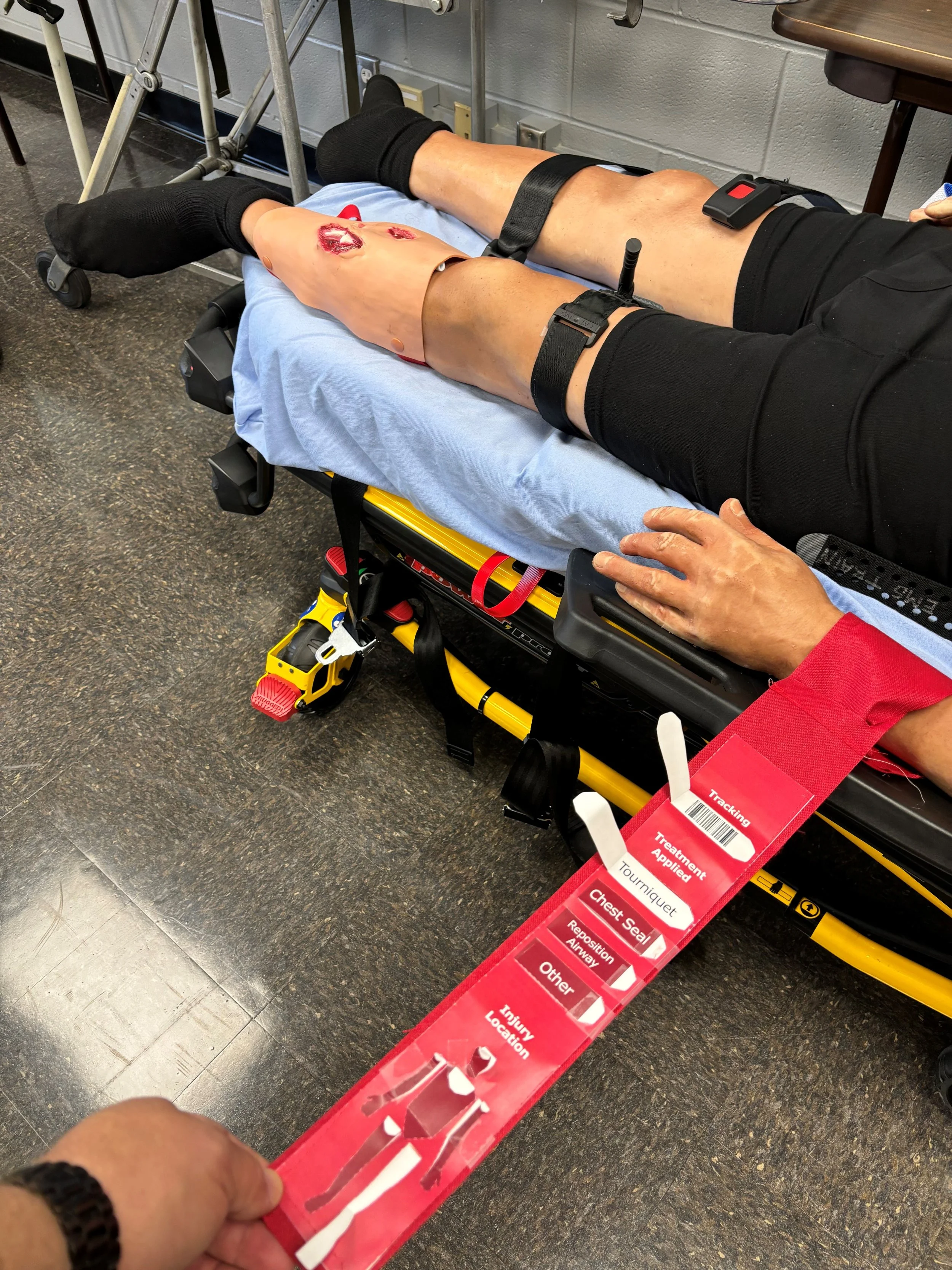 Prototype testing on dummy patient.