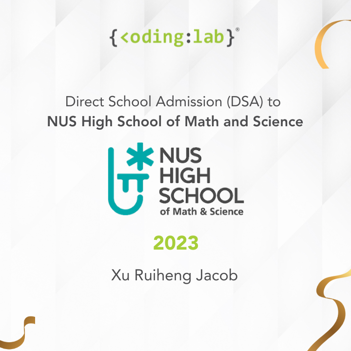 2023 DSA Offers for NUS High School of Math and Science