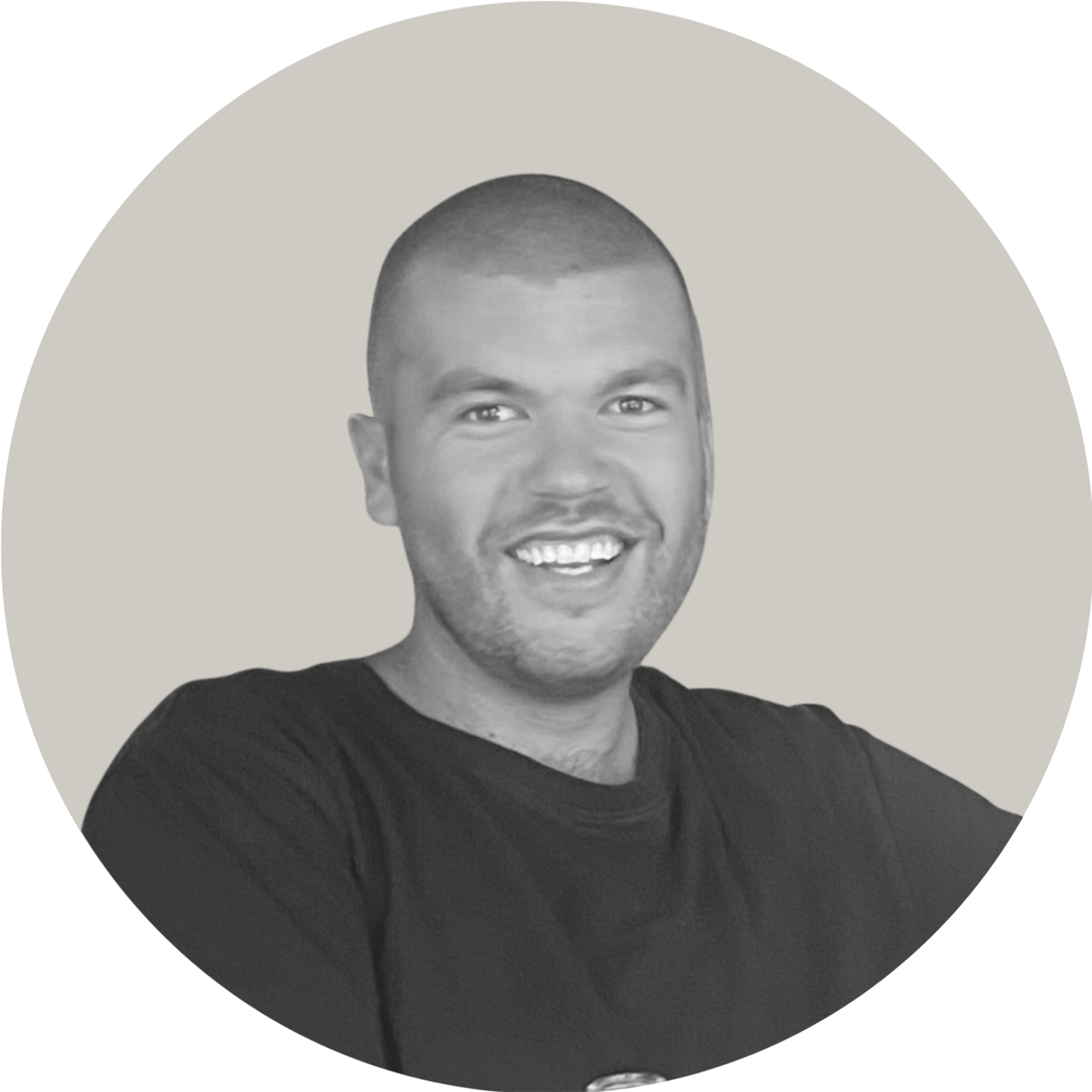 Sort hvid billede af Silas Moody