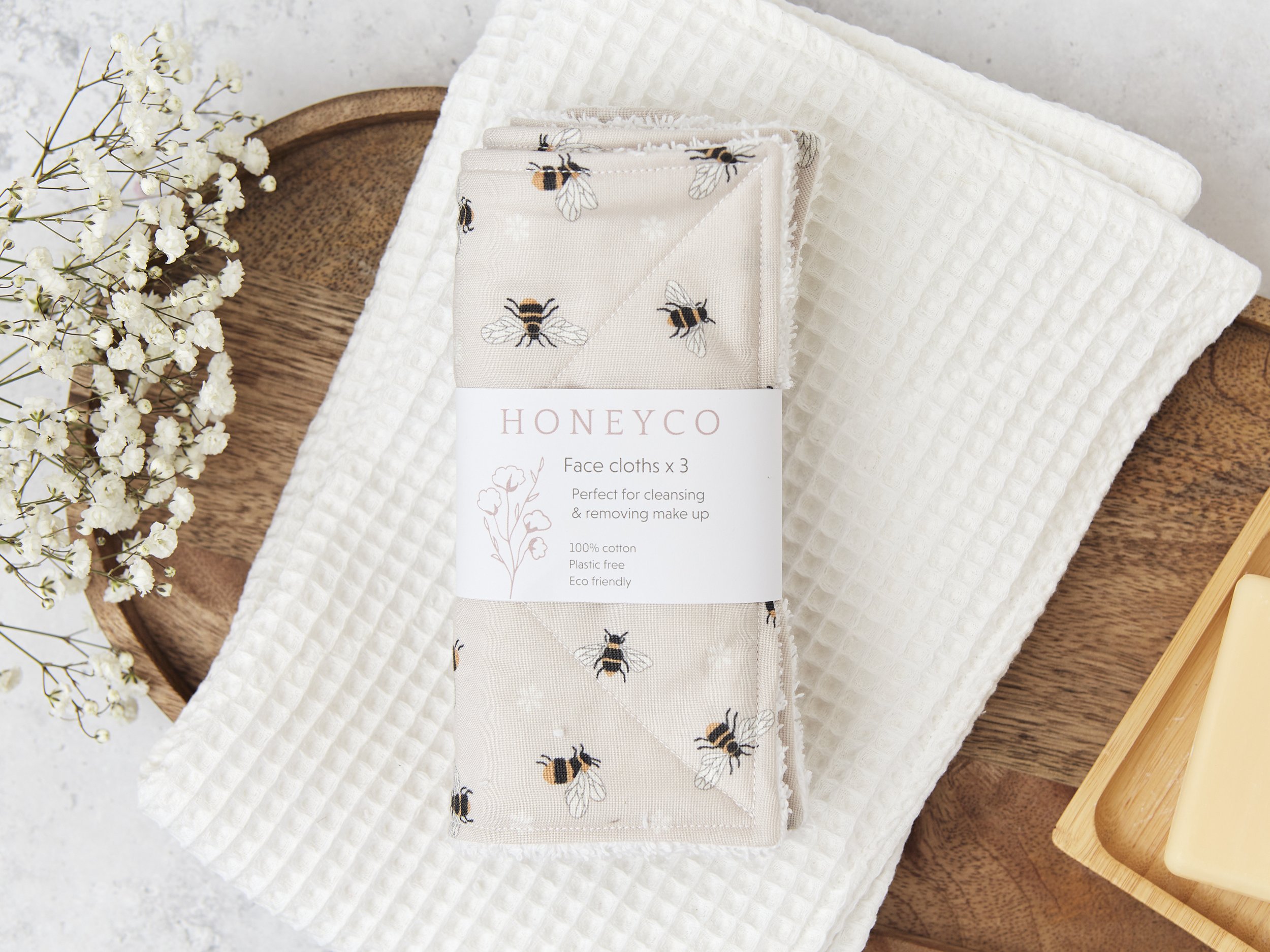 Face cloths - cleansing - beige bee - reusable eco friendly beauty - honeyco.jpg