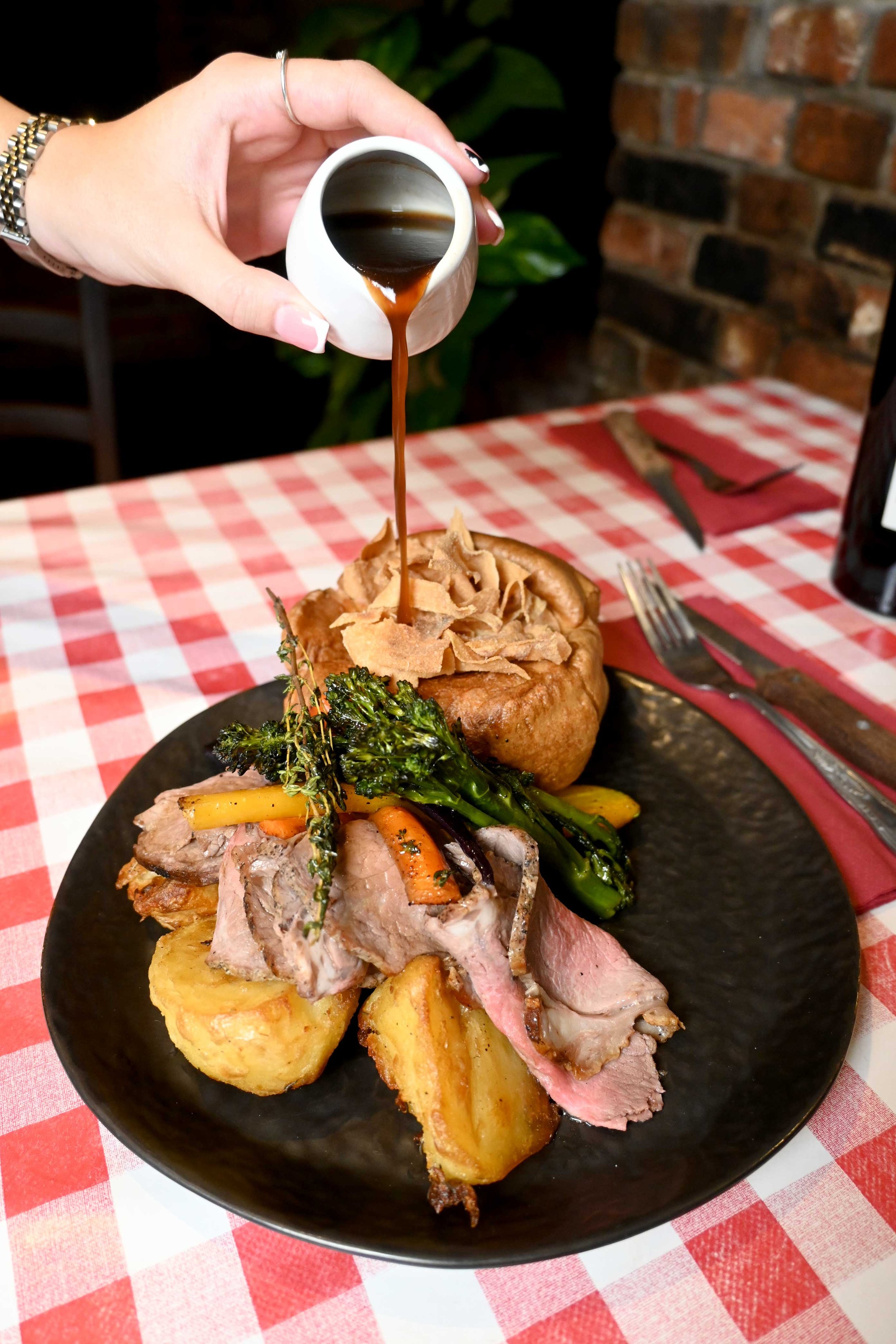 Luigi's Al Fresco Roast Dinner and Roast Lunch. Served on Sundays at The Griffin in Danbury, Essex.